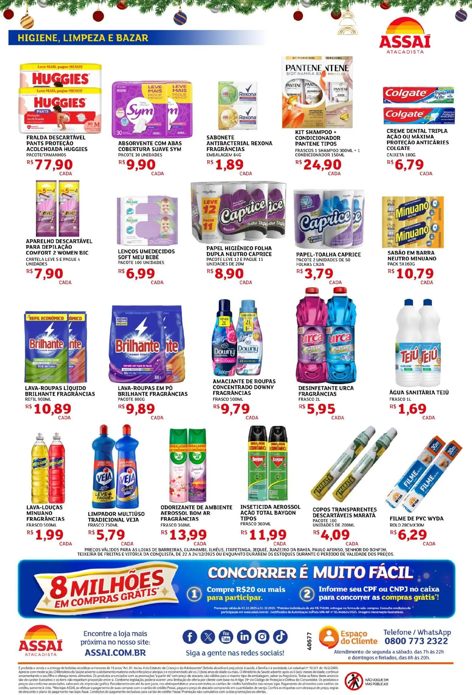 Assaí Atacadista Folheto - válido de 22.12.2025 | Página: 4 | Produtos: Limpador multiuso, Rolo, Caixa, Água sanitária