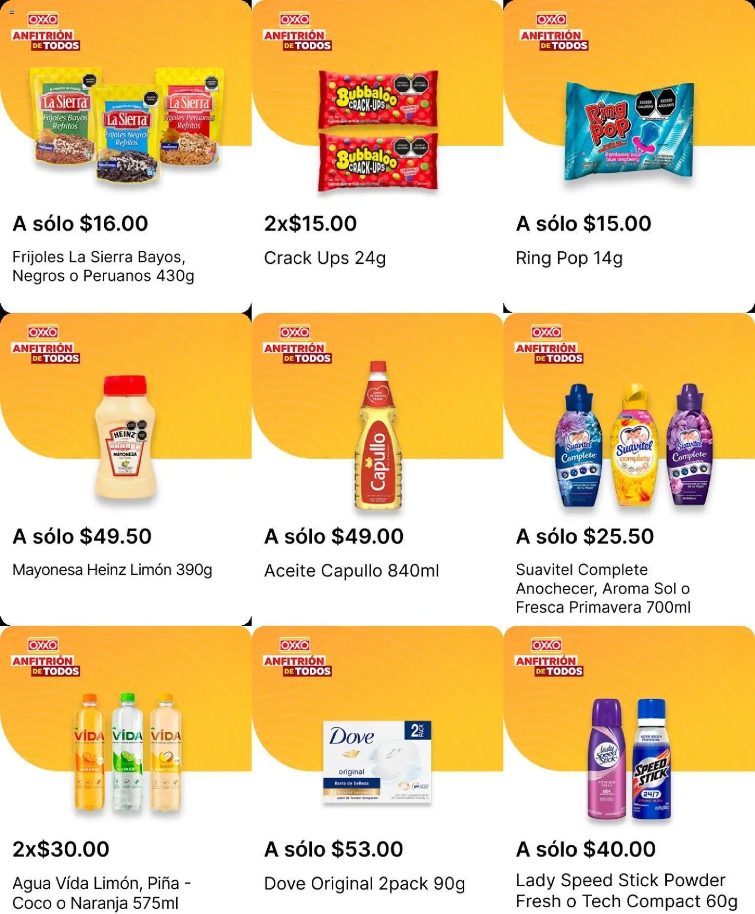 Nuevas ofertas de OXXO válidas en toda la República Mexicana desde el 16.04.2026. ¡Encuentra las mejores ofertas en OXXO folleto! | Página: 14 | Productos: Mayonesa, Agua, Limón, Aceite