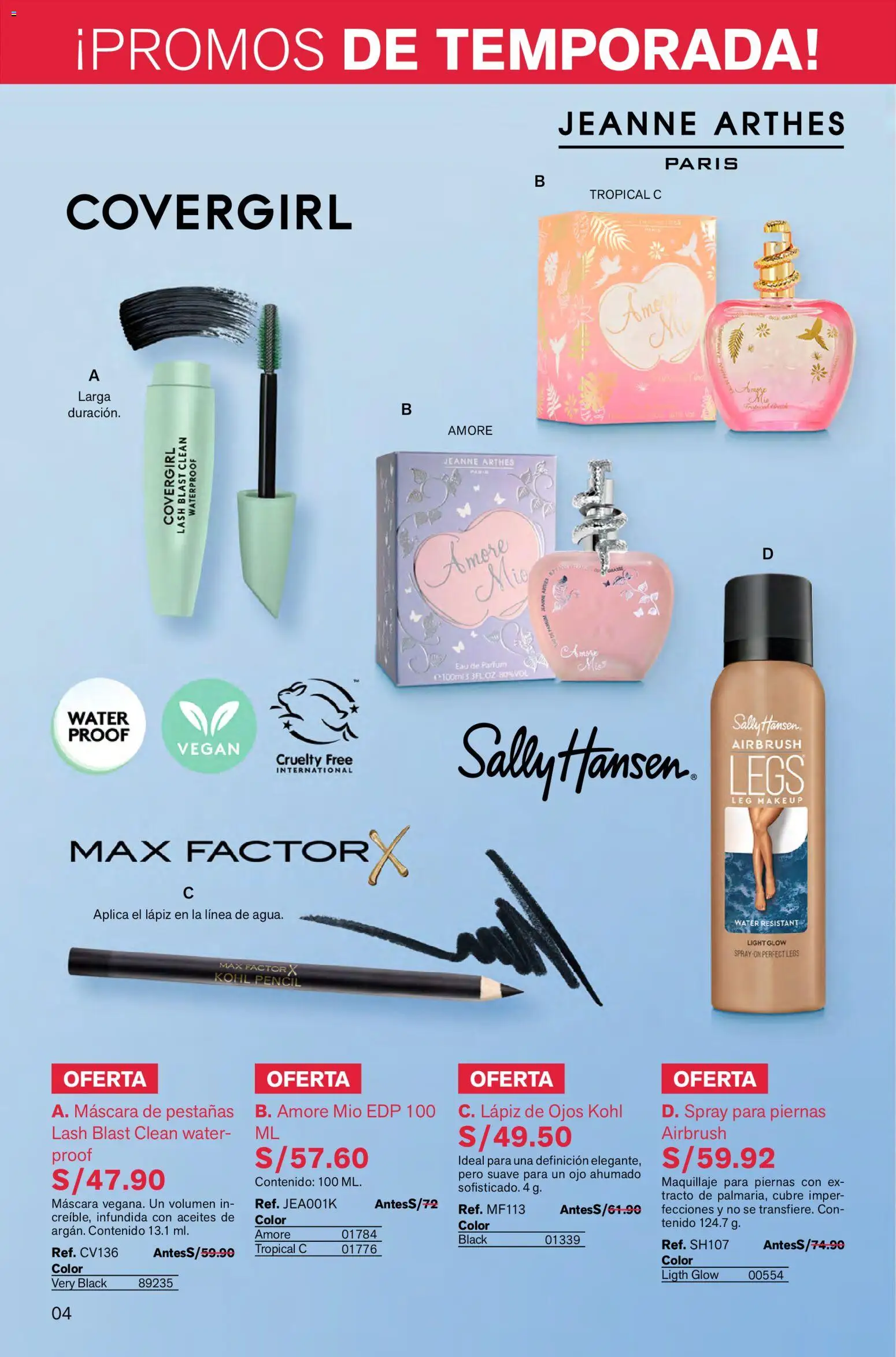 Catálogo Leonisa válido desde 16.01.2026 | Página: 4 | Productos: Máscara, Maquillaje