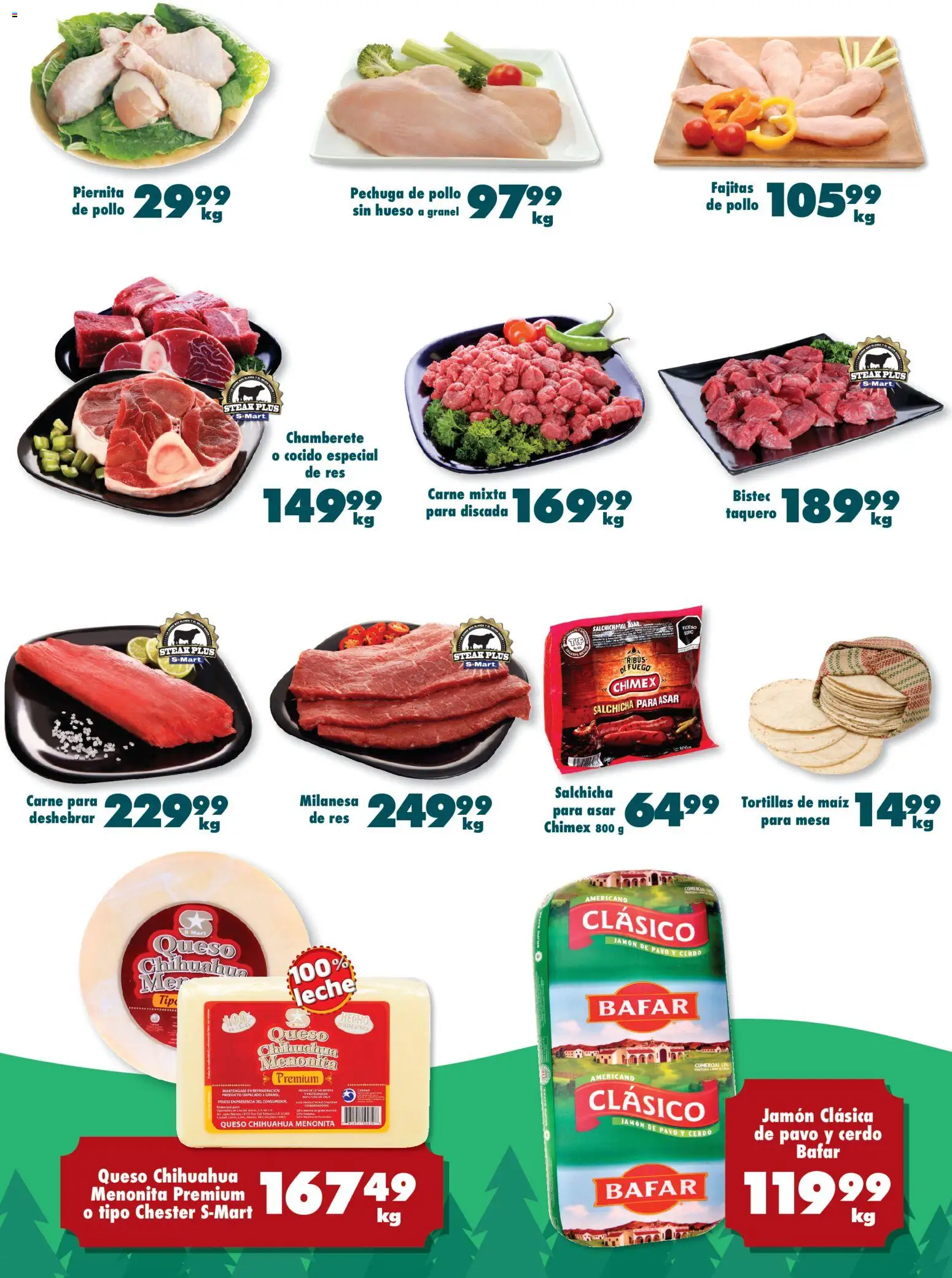 Nuevas ofertas de S-Mart válidas en toda la República Mexicana desde el 11.11.2025. ¡Encuentra las mejores ofertas en S-Mart folleto Juárez! | Página: 4 | Productos: Maíz, Jamón, Res, Mesa