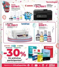 Nuevas ofertas de Office Depot válidas en toda la República Mexicana desde el 01.09.2025. ¡Encuentra las mejores ofertas en Office Depot - Catálogo! | Página: 12 | Productos: Impresora