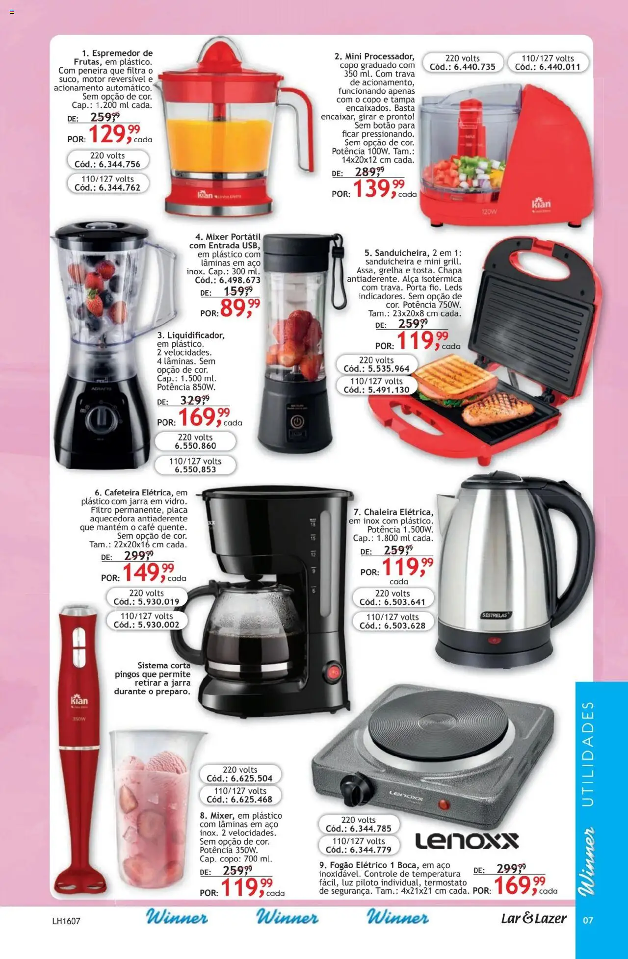 Quatro Estações Folheto - válido de 01.10.2025 | Página: 7 | Produtos: Fogão, Sanduicheira, Café, Jarra