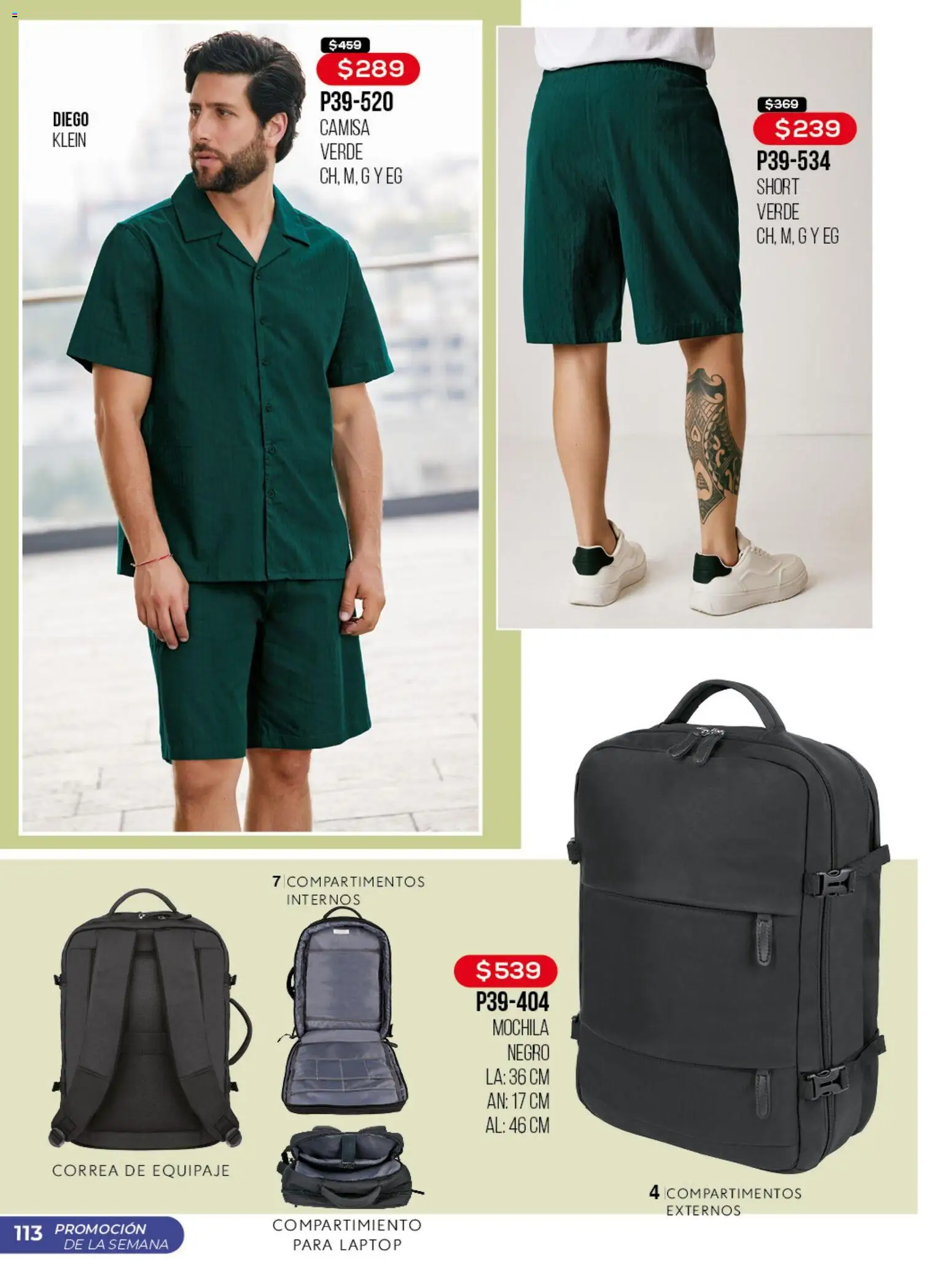 Nuevas ofertas de Cklass válidas en toda la República Mexicana desde el 30.03.2026. ¡Encuentra las mejores ofertas en Cklass catálogo Promo semanal! | Página: 114 | Productos: Camisa, Mochila, Short