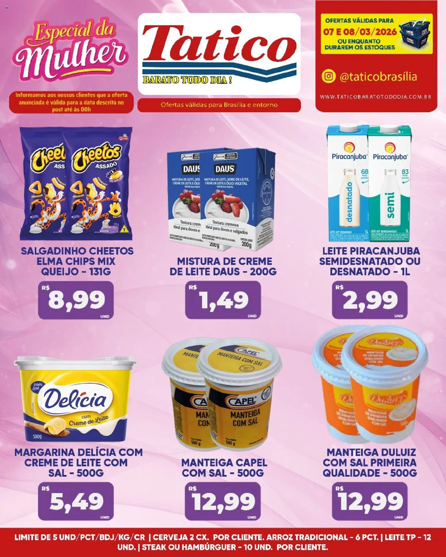 Tatico Folheto - válido de 09.03.2026 | Página: 22 | Produtos: Leite, Queijo, Óleo, Margarina