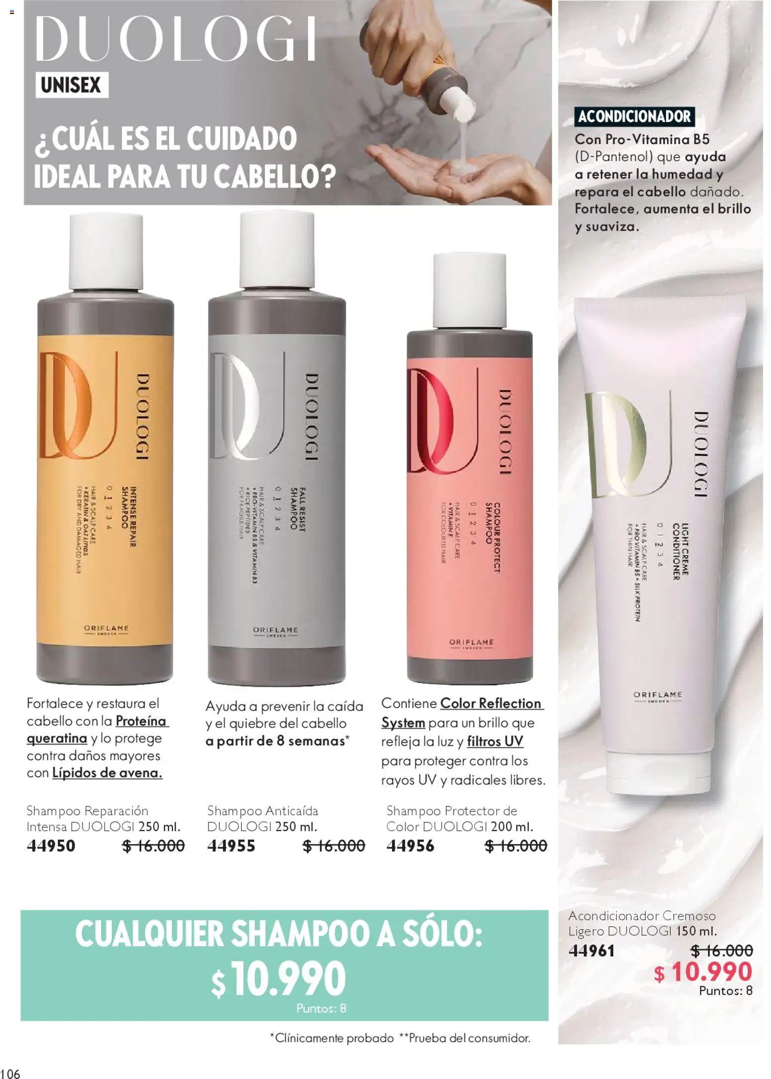 Oriflame catálogo │ válido desde el 14.02.2026 | Página: 106 | Productos: Brillo, Acondicionador, Shampoo