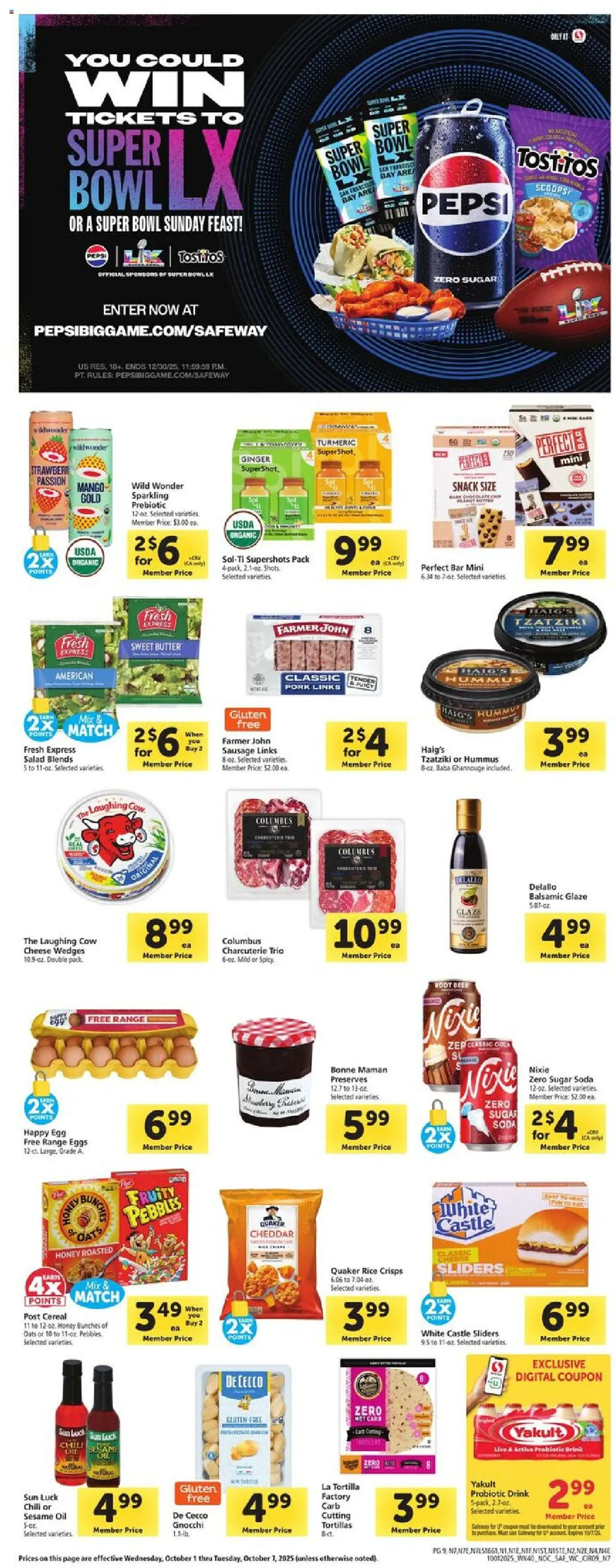 Safeway Weekly Ad - valid from 01.10.2025 | Page: 9 | Products: Ginger, Butter, Beer, Salad
