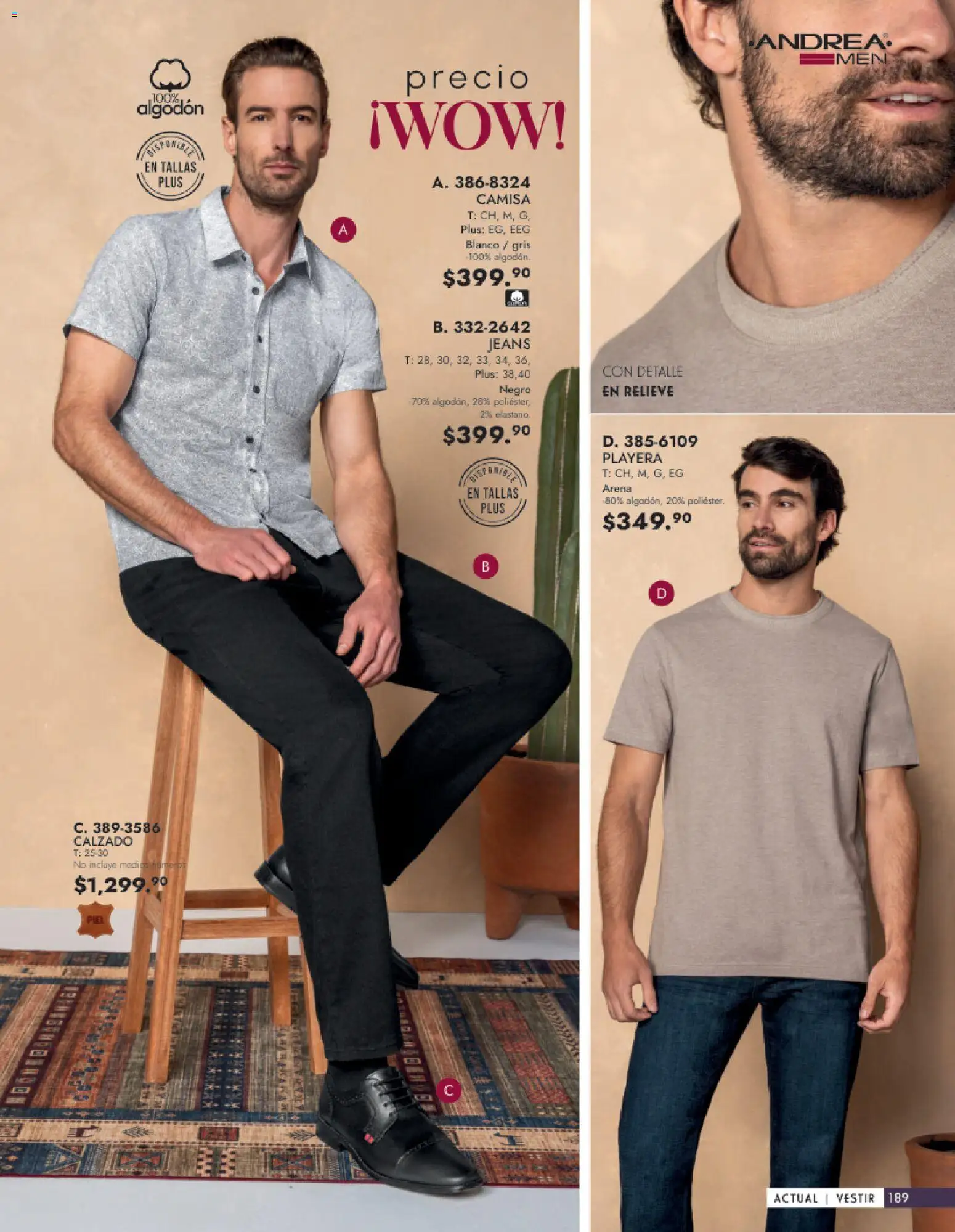 Nuevas ofertas de Andrea válidas en toda la República Mexicana desde el 25.01.2026. ¡Encuentra las mejores ofertas en Andrea catálogo Vestir Caballero ! | Página: 31