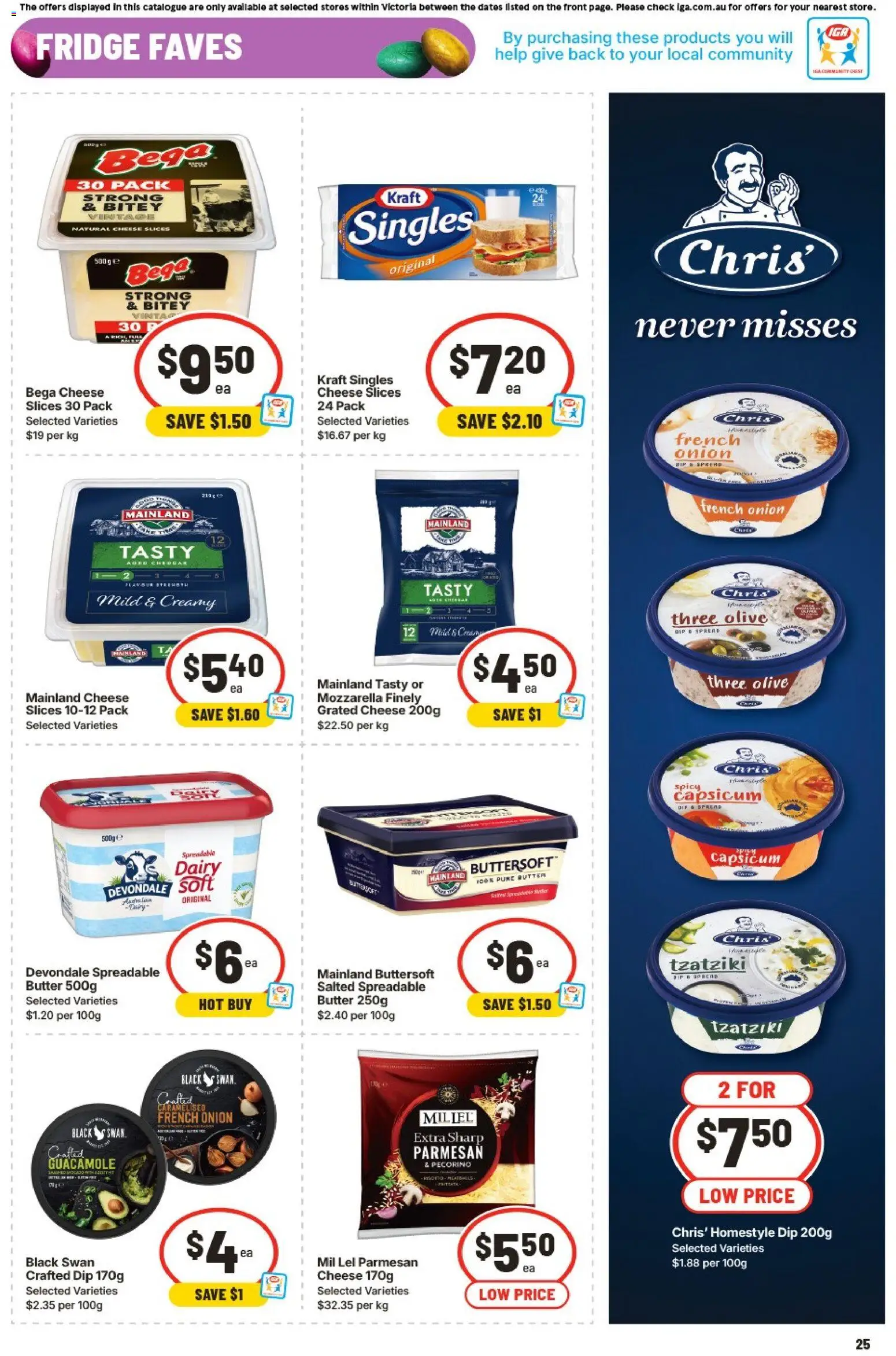 IGA catalogue - valid from 18.03.2026 | Page: 24 | Products: Capsicum, Butter, Cheese, Fridge