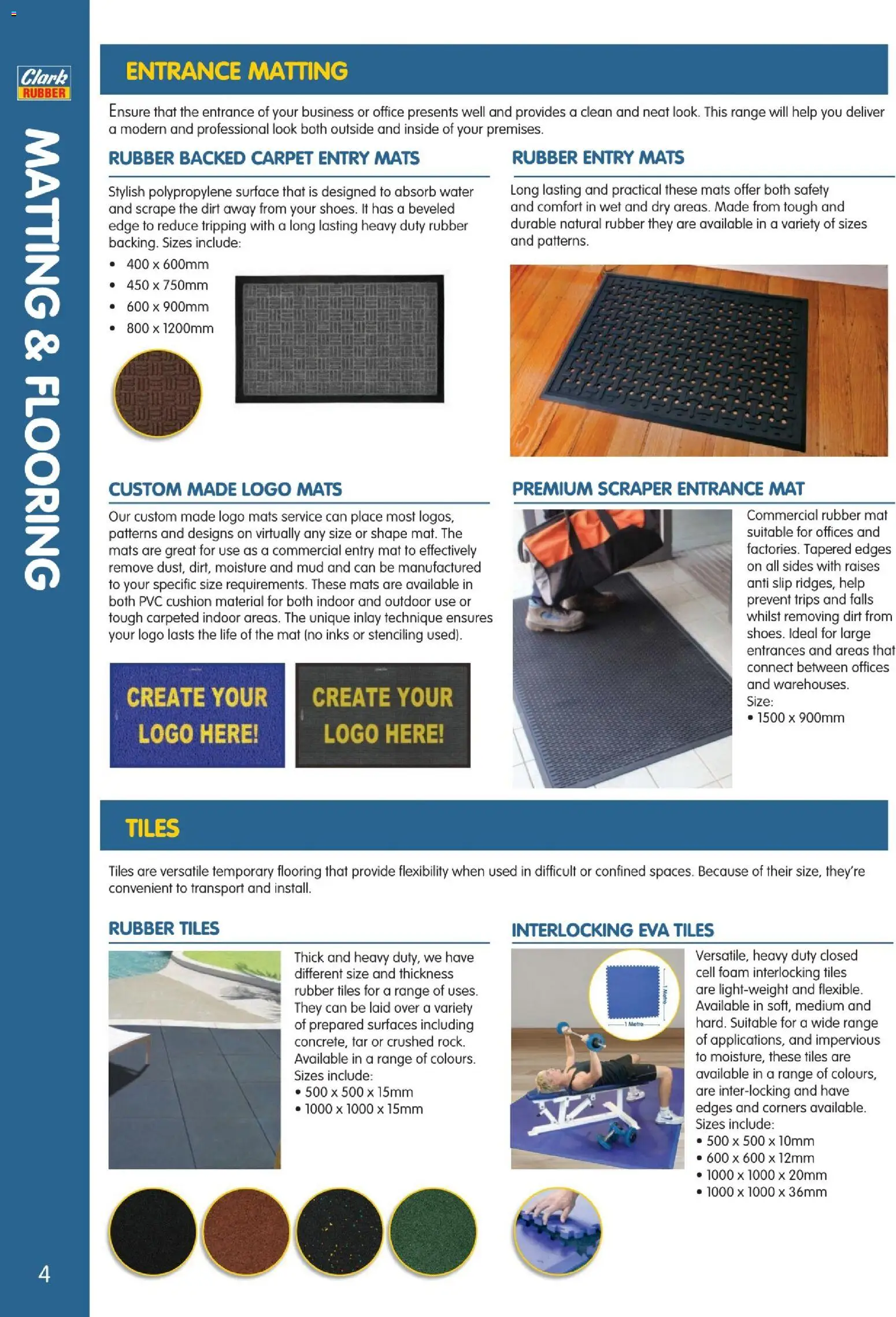 Clark Rubber catalogue - valid from 02.04.2026 | Page: 4 | Products: Carpet, Slip, Water, Flooring
