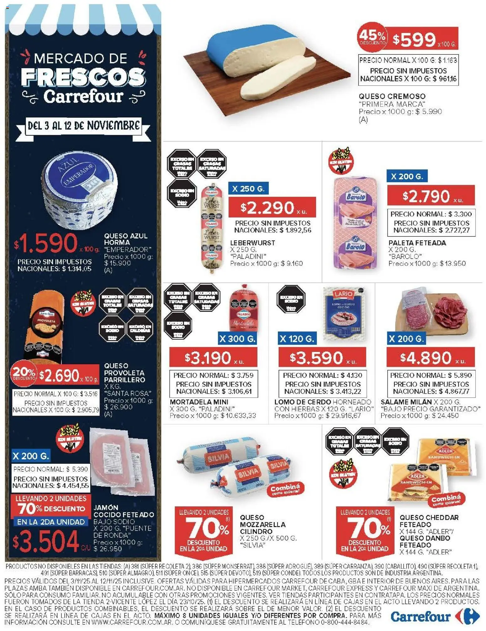 Carrefour - Black Friday │ válido desde el 03.11.2025 | Página: 17 | Productos: Caso, Sobre, Paleta, Salame