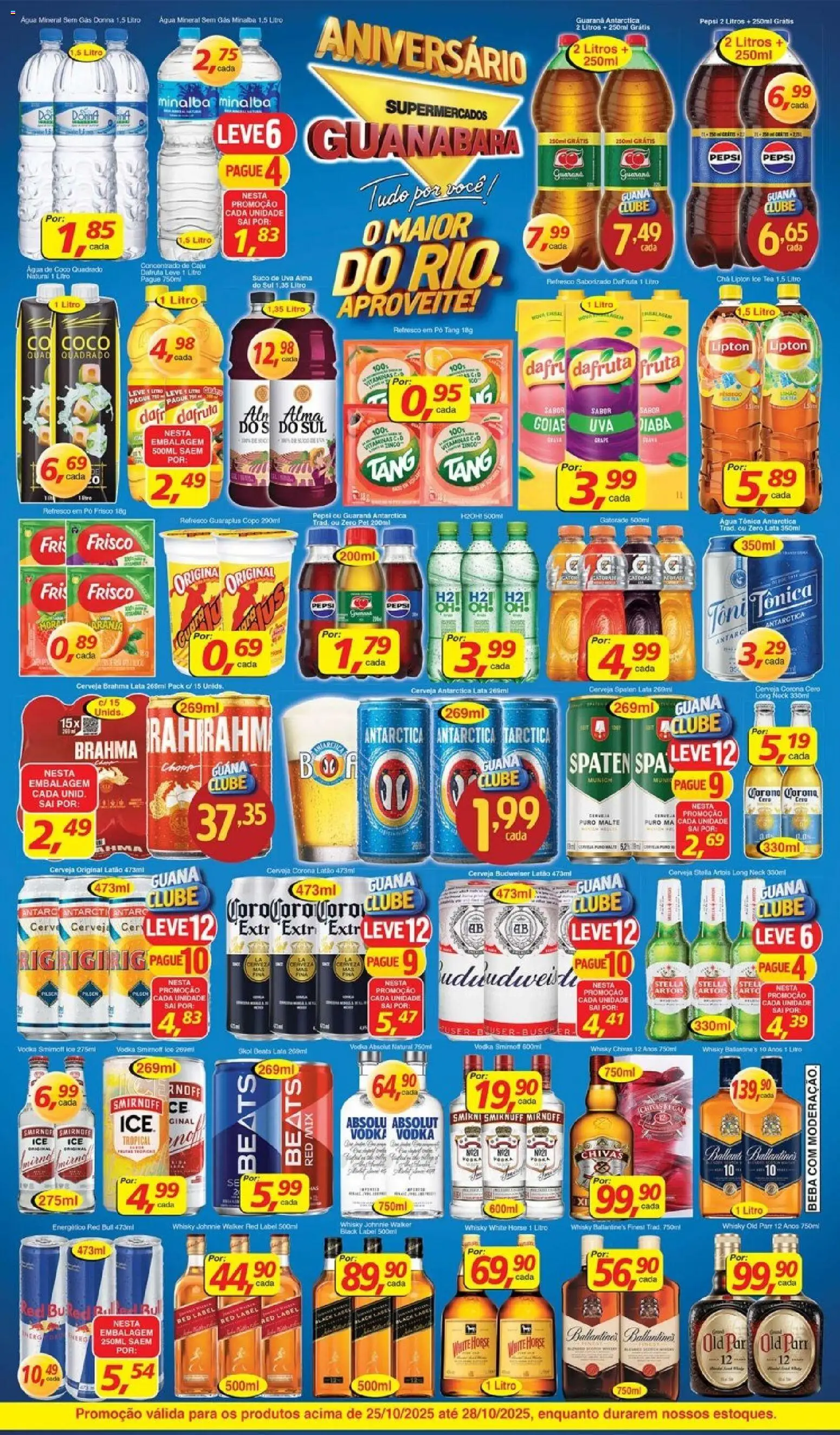 Supermercados Guanabara Folheto - válido de 25.10.2025 | Página: 7 | Produtos: Refresco, Guaraná, Whisky, Suco