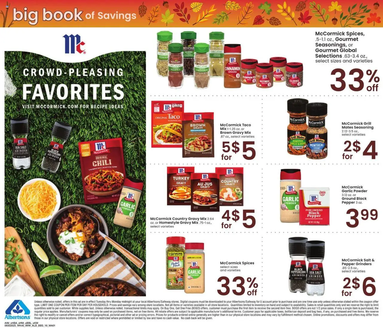 Albertsons Big Book of Savings - valid from 30.09.2025 | Page: 18 | Products: Garlic, Pumpkin, Bag, Grill