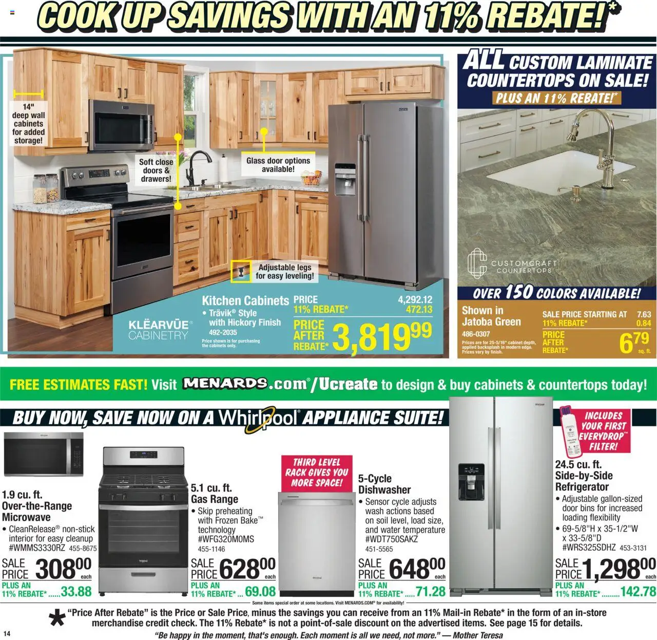 Menards Weekly Ad - valid from 04.06.2025 | Page: 25 | Products: Water, Sensor, Refrigerator, Dishwasher
