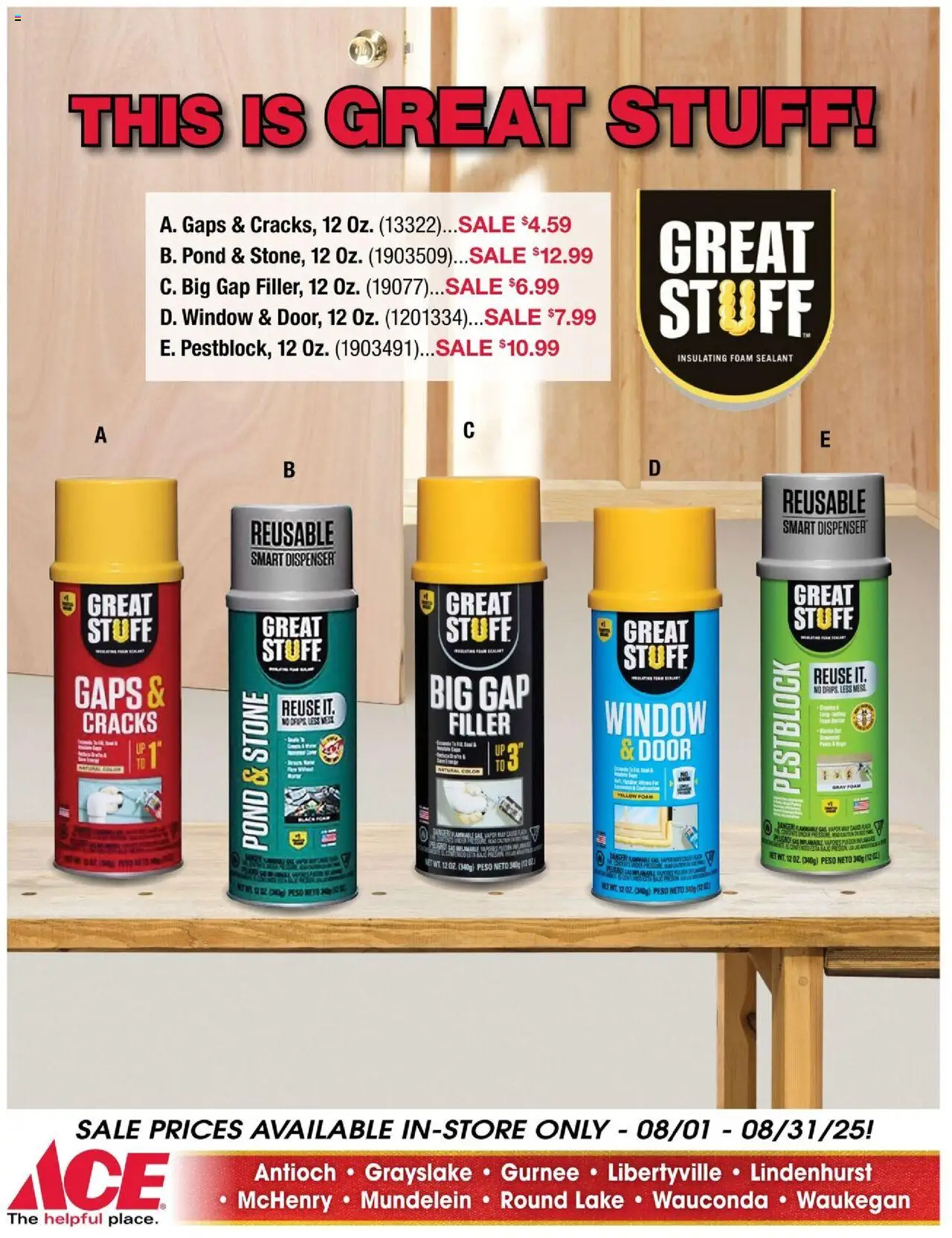 ACE Hardware Weekly Ad - valid from 01.08.2025 | Page: 4 | Products: Sealant