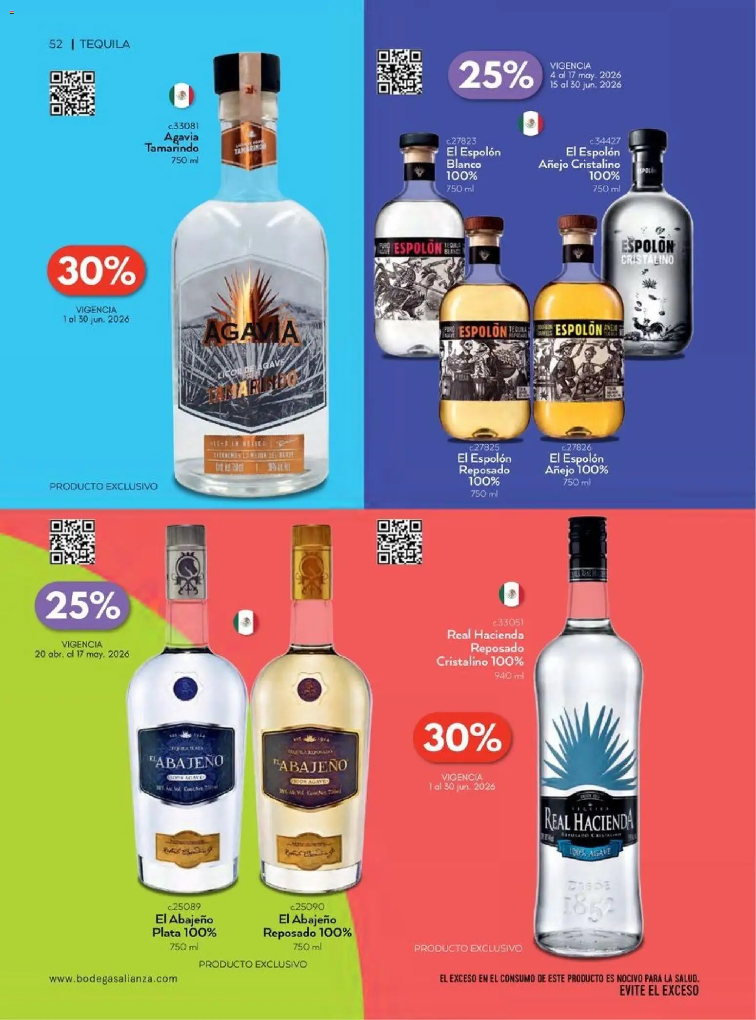 Nuevas ofertas de Bodegas Alianza válidas en toda la República Mexicana desde el 01.04.2026. ¡Encuentra las mejores ofertas en Bodegas Alianza catálogo! | Página: 54 | Productos: Tequila