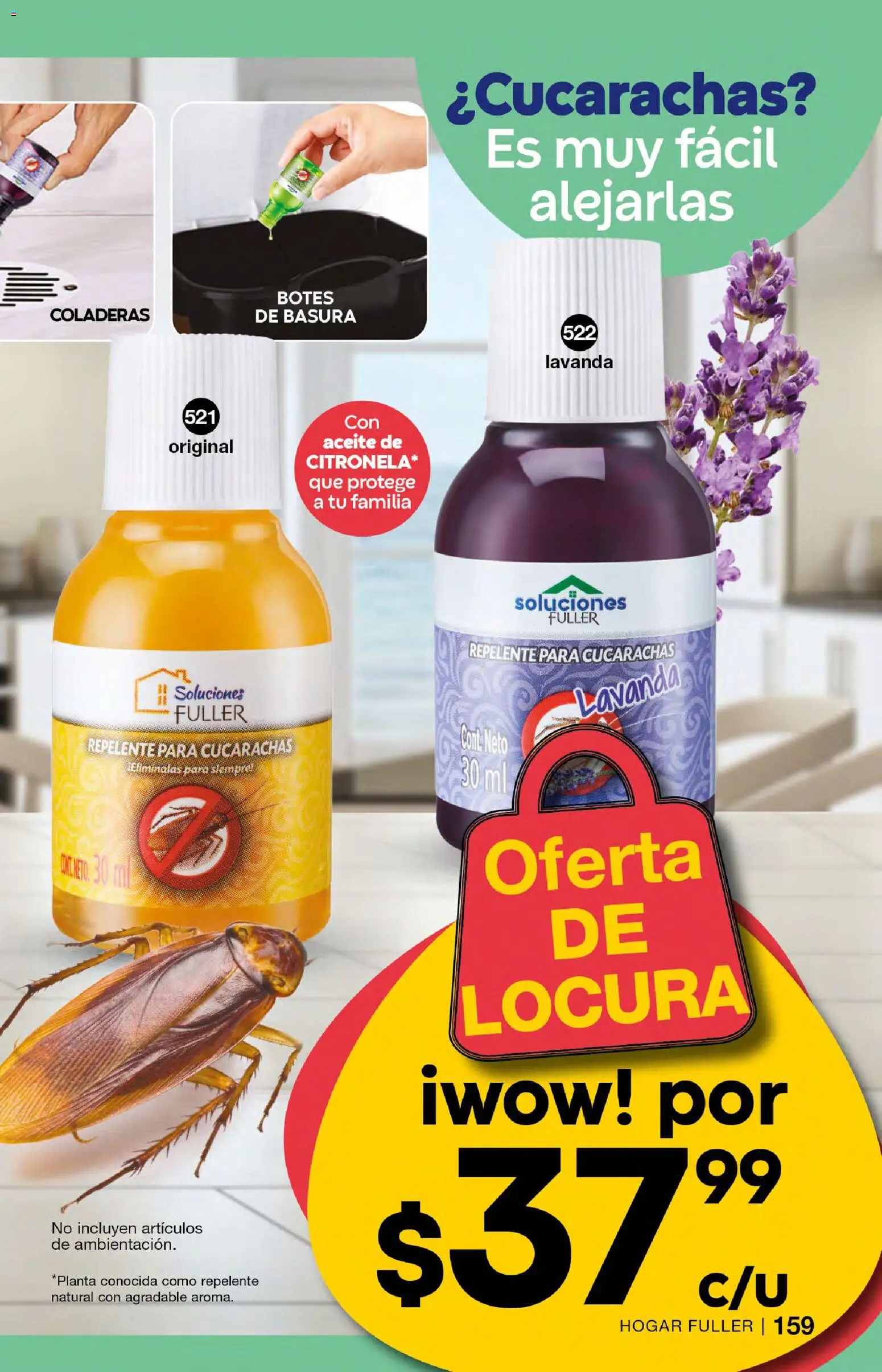 Nuevas ofertas de Fuller válidas en toda la República Mexicana desde el 07.01.2026. ¡Encuentra las mejores ofertas en Fuller campaña 20 2026! | Página: 159 | Productos: Aceite, Repelente