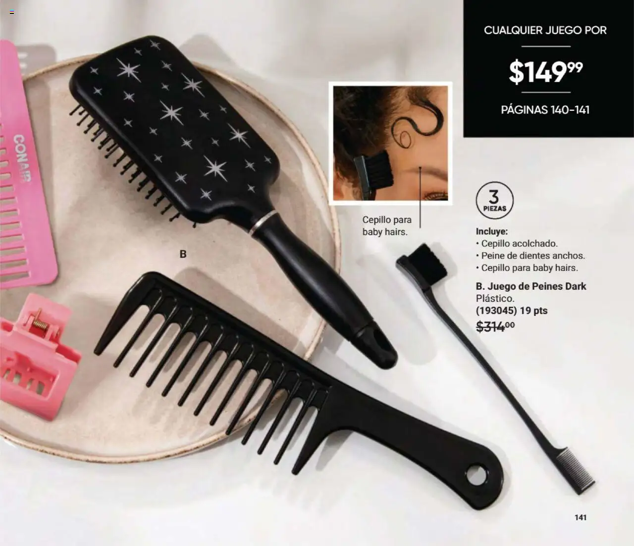 Nuevas ofertas de AVON válidas en toda la República Mexicana desde el 09.08.2025. ¡Encuentra las mejores ofertas en AVON - Casa & Estilo 13 2025! | Página: 143 | Productos: Cepillo, Juego, Peine