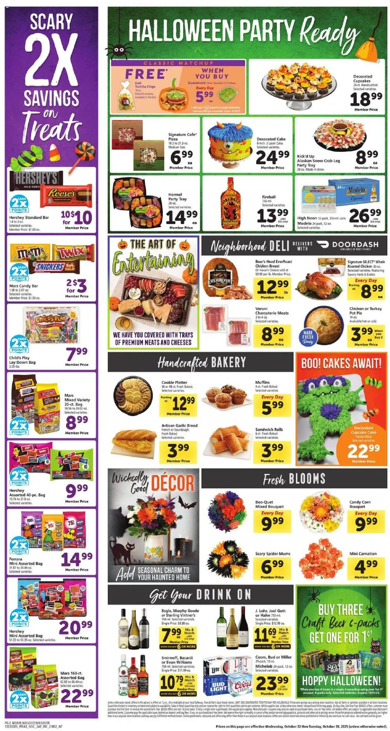 Safeway Weekly Ad - valid from 22.10.2025 | Page: 2 | Products: Corn, Milk, Bread, Garlic