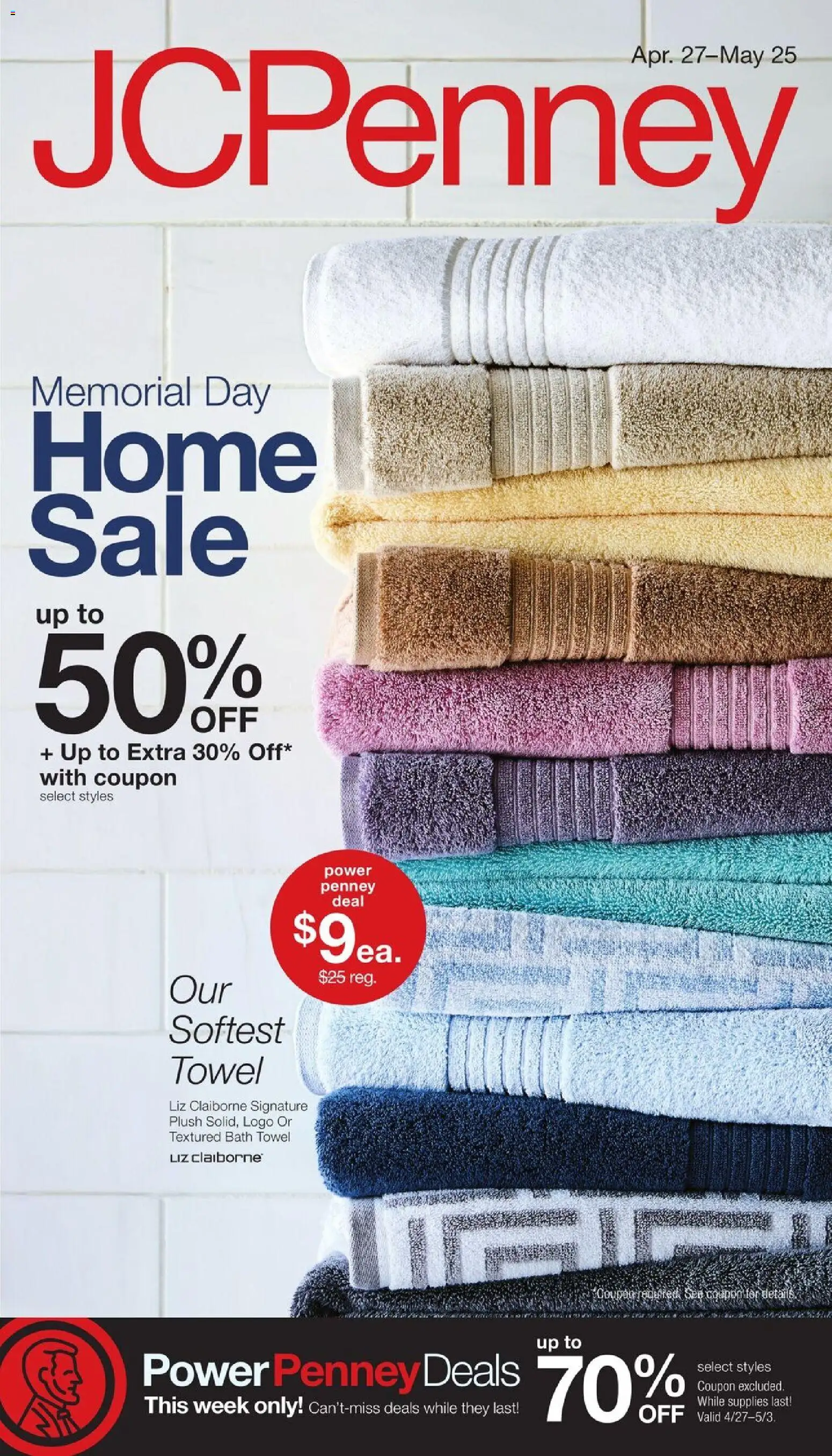 JCPenney Memorial Day Home Sale - valid from 27.04.2026 | Page: 1