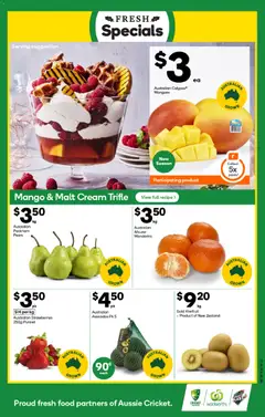 Preview of Weekly catalogue Woolworths VIC 05/11 - valid from 05.11.2025 | Page: 3 | Products: Strawberries, Kiwifruit, Mandarins, Cream