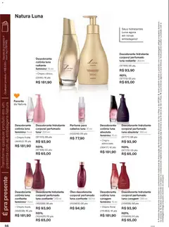 Natura - Ciclo 18/2025 - Pré-Visualização do folheto da loja Natura, válido de 30.10.2025 | Página: 56 | Produtos: Perfume, Desodorante, Óleo, Base