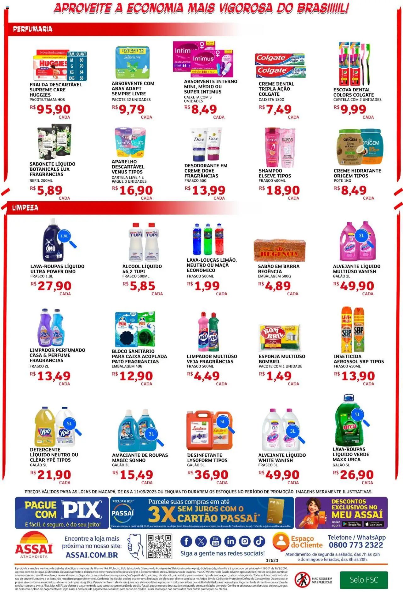 Assaí Atacadista Folheto - válido de 08.09.2025 | Página: 4 | Produtos: Desodorante, Detergente, Sabonete, Telefone