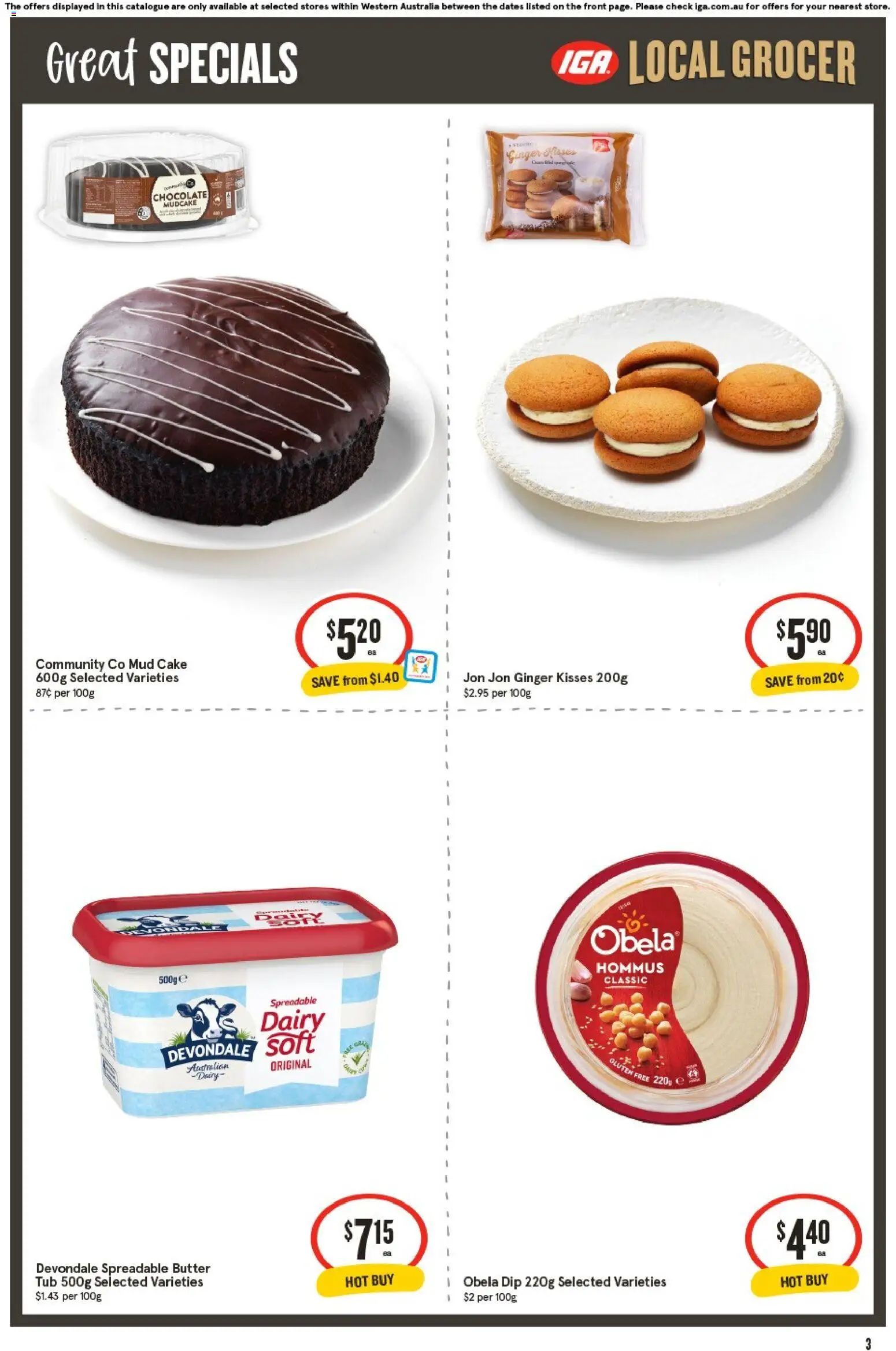 IGA catalogue - valid from 29.10.2025 | Page: 3 | Products: Dairy, Butter, Chocolate, Ginger