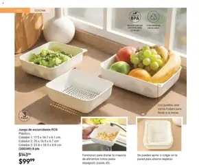 Vista previa de Juego de escurridores PCR, Plástico. Colador 1: 17.5 x 14.7 x 6.1 cm Colador 2: 20 x 16.9 x 6.7 cm Colador 3: 23.8 x 18.5 x 6.9 cm, nuevo folleto de la tienda, válido en México a partir del 02.04.2026 | Página: 74