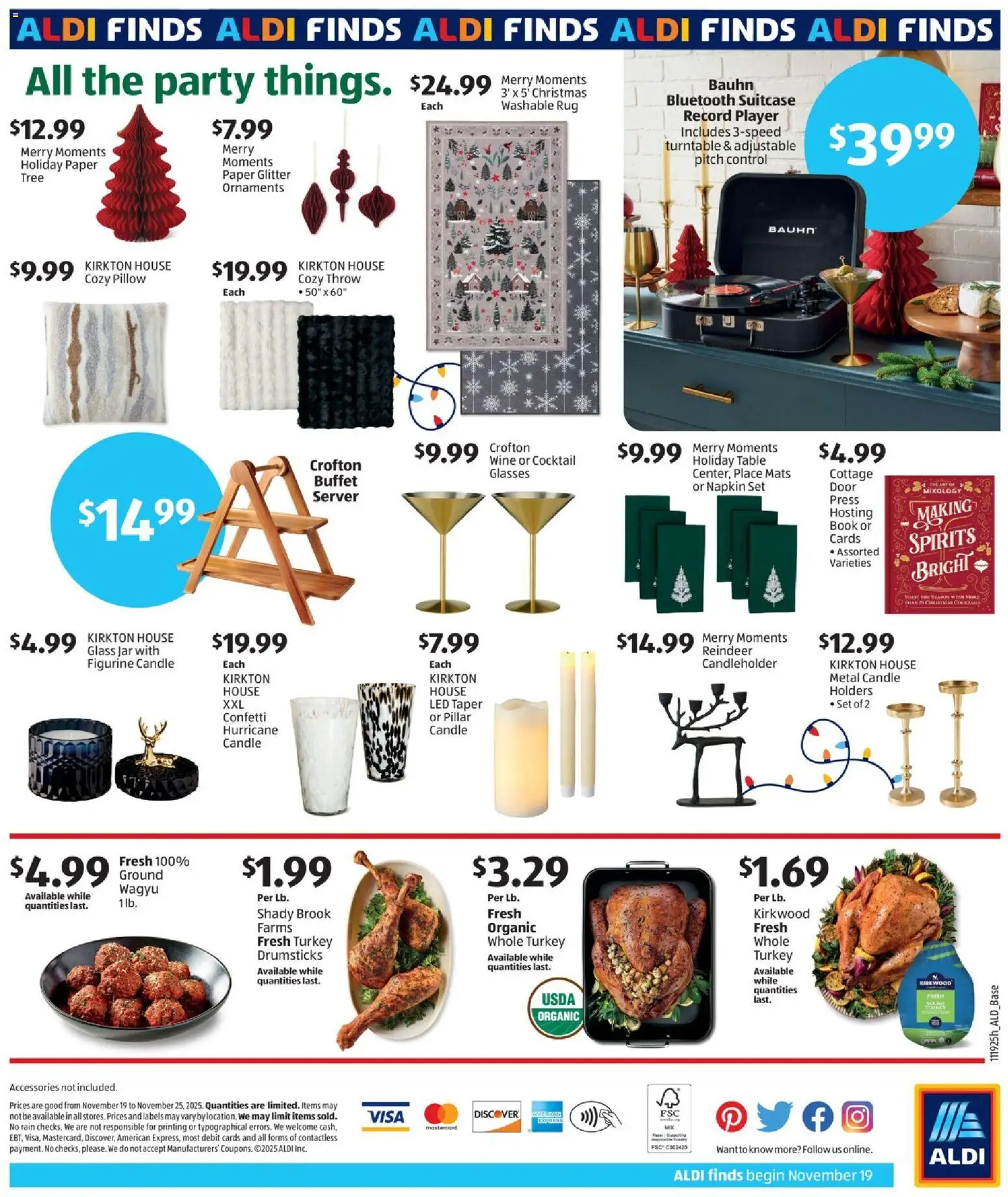 Aldi In Store Ad - valid from 19.11.2025 | Page: 2 | Products: Press, Pillow, Wine, Glasses
