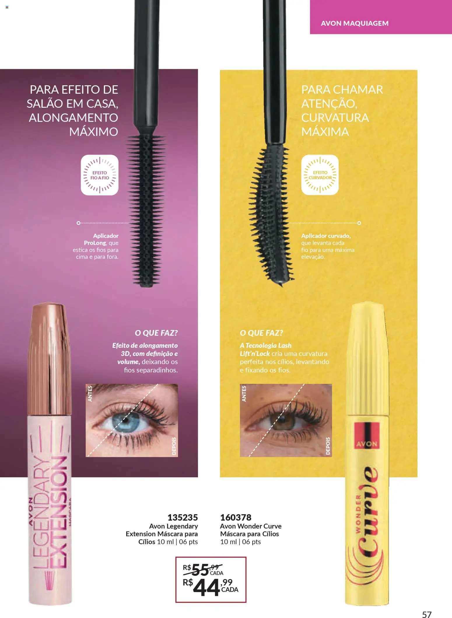Avon Folheto - válido de 06.01.2026 | Página: 57 | Produtos: Maquiagem, Máscara para cílios