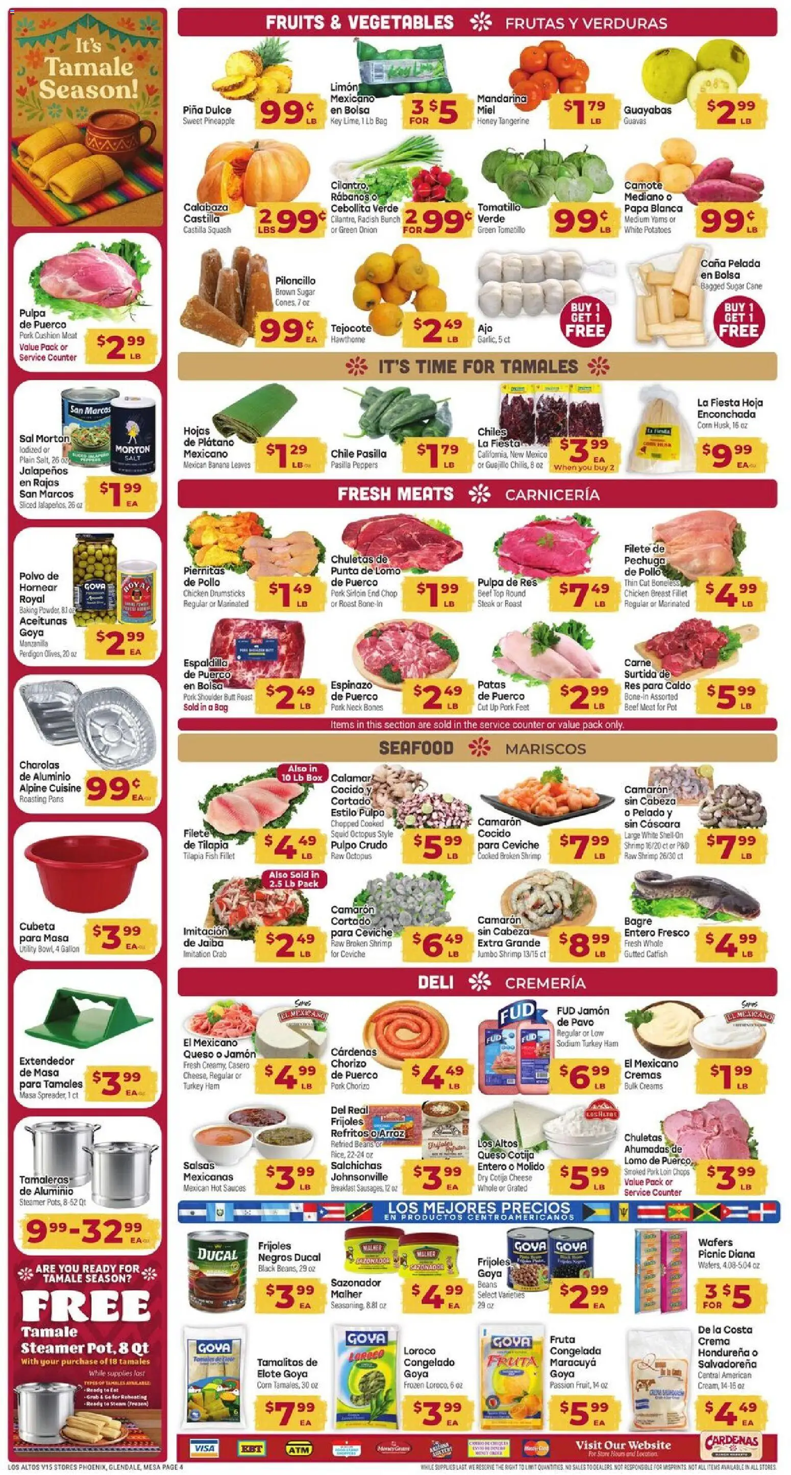 Cardenas Weekly Ad - AZ - valid from 29.10.2025 | Page: 4 | Products: Peppers, Potatoes, Salt, Onion