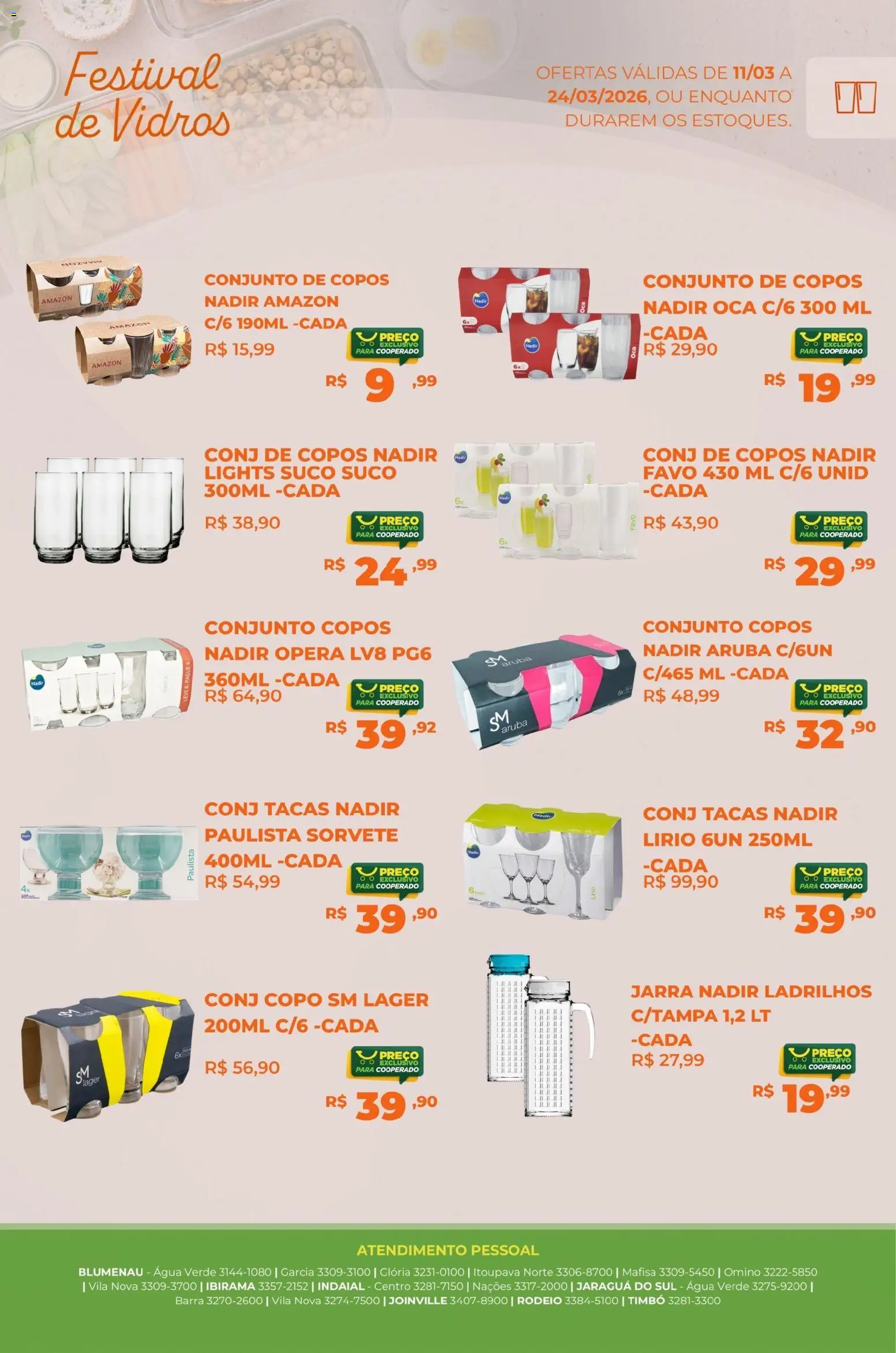 Cooper Folheto - válido de 11.03.2026 | Página: 5 | Produtos: Taças, Suco, Sorvete, Copos