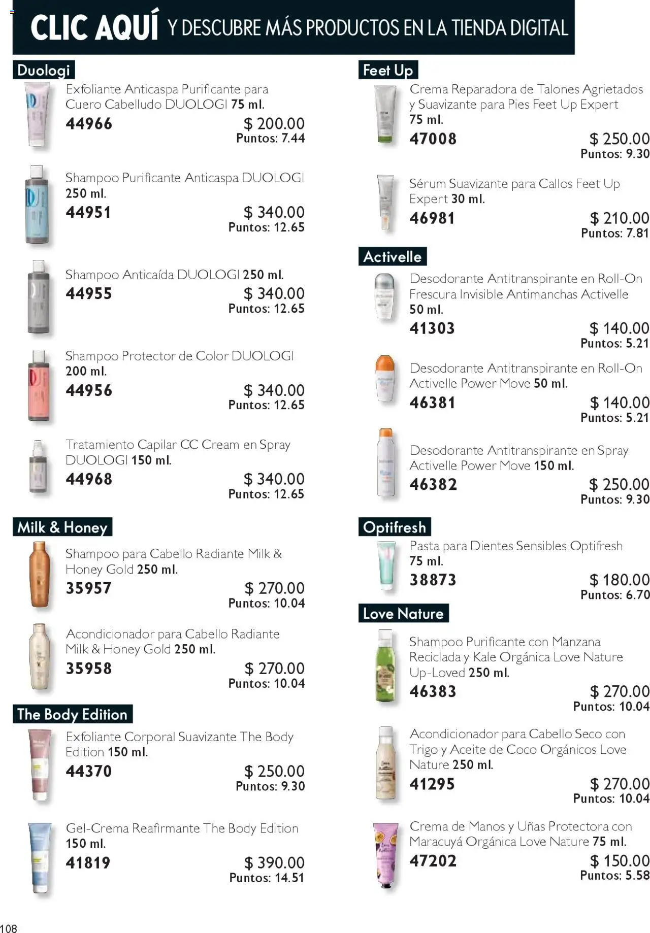 Nuevas ofertas de Oriflame válidas en toda la República Mexicana desde el 13.09.2025. ¡Encuentra las mejores ofertas en Oriflame - Campaña 13 2025! | Página: 108