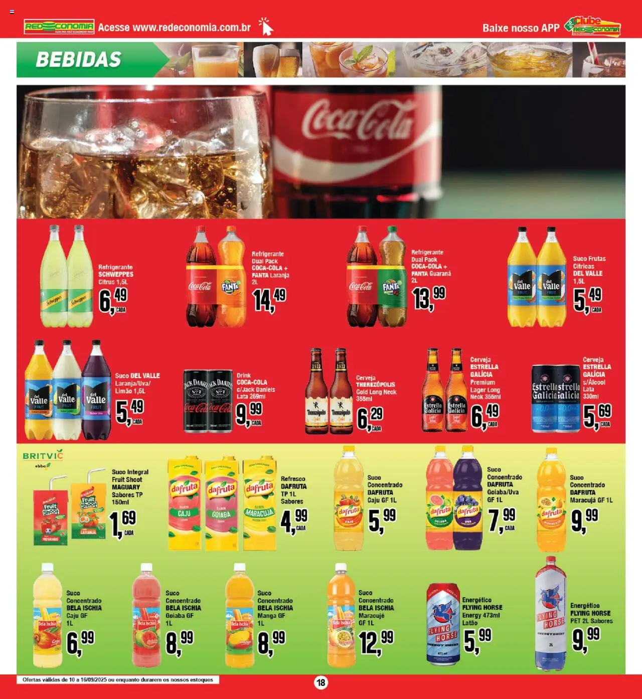 RedEconomia Folheto - válido de 10.09.2025 | Página: 18 | Produtos: Caju, Refresco, Fanta, Cola