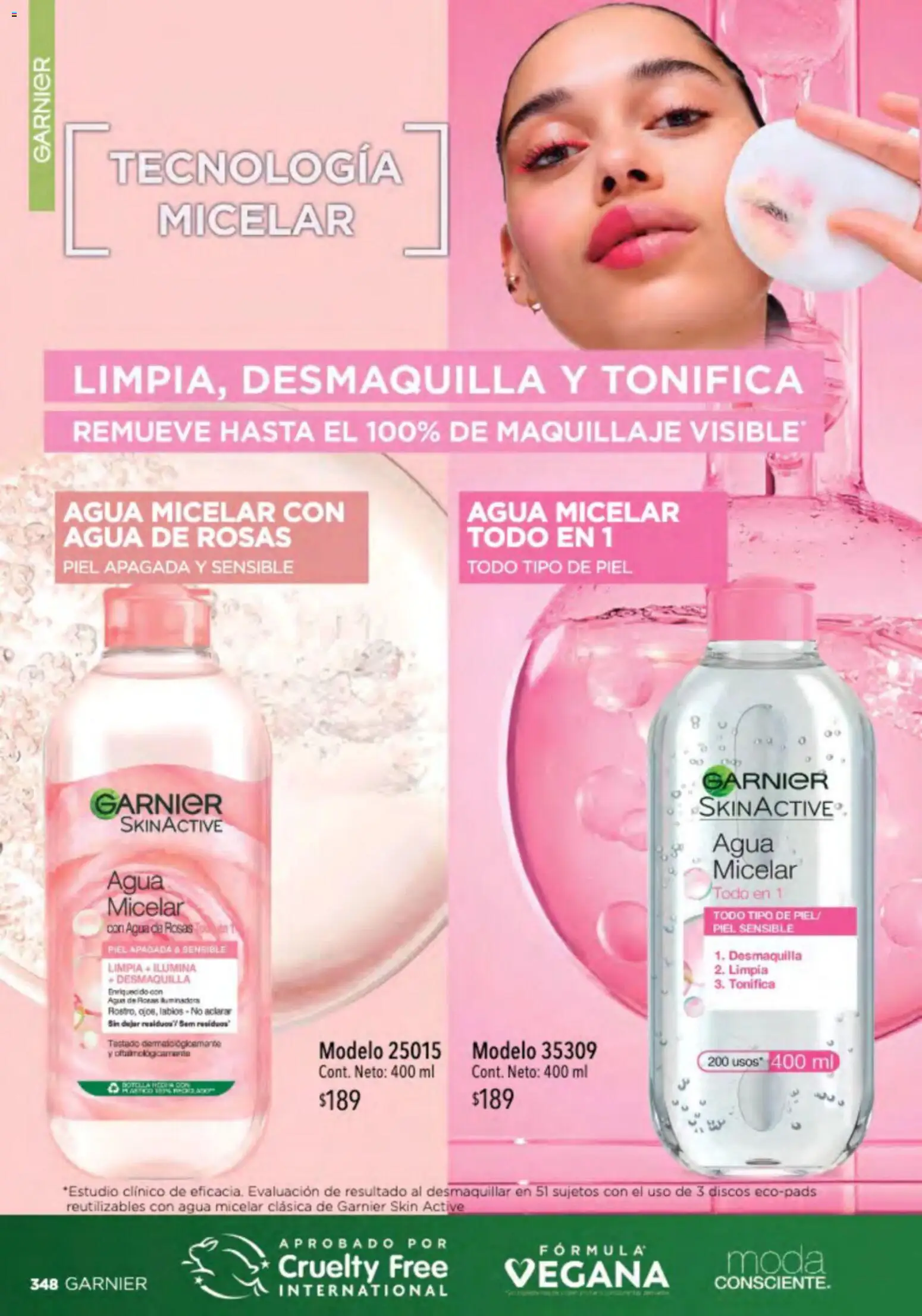 Nuevas ofertas de Ilusión válidas en toda la República Mexicana desde el 01.03.2026. ¡Encuentra las mejores ofertas en Ilusión catálogo Primavera! | Página: 350 | Productos: Agua, Maquillaje, Agua micelar