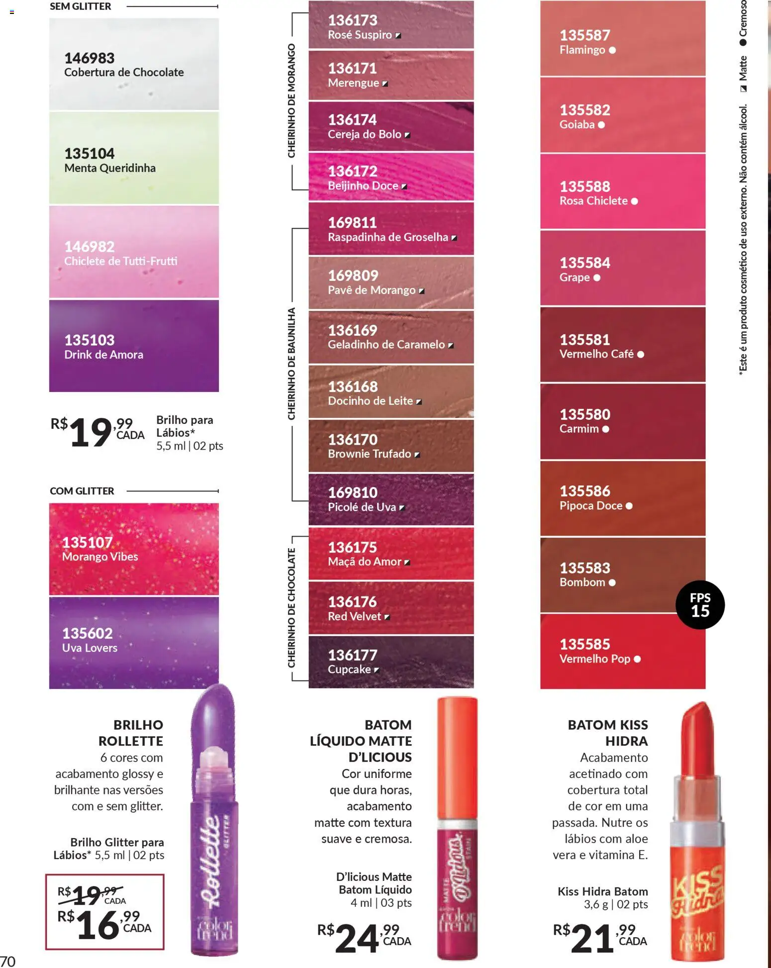 Avon Folheto - válido de 18.02.2026 | Página: 70 | Produtos: Goiaba, Cereja, Bolo, Pipoca