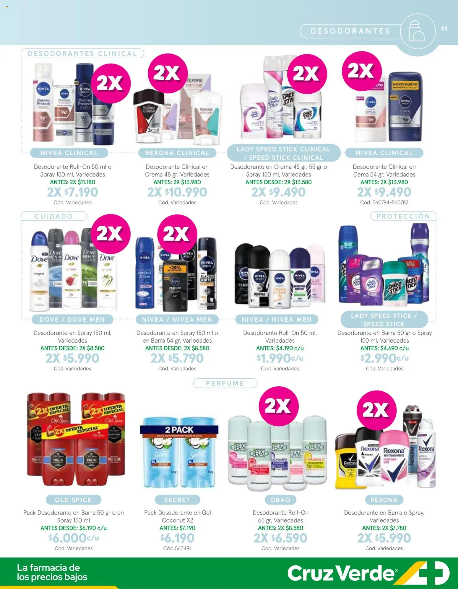 Belleza y Cuidado Personal Cruz Verde │ válido desde el 05.12.2025 | Página: 11 | Productos: Huevo, Perfume, Desodorante, Crema