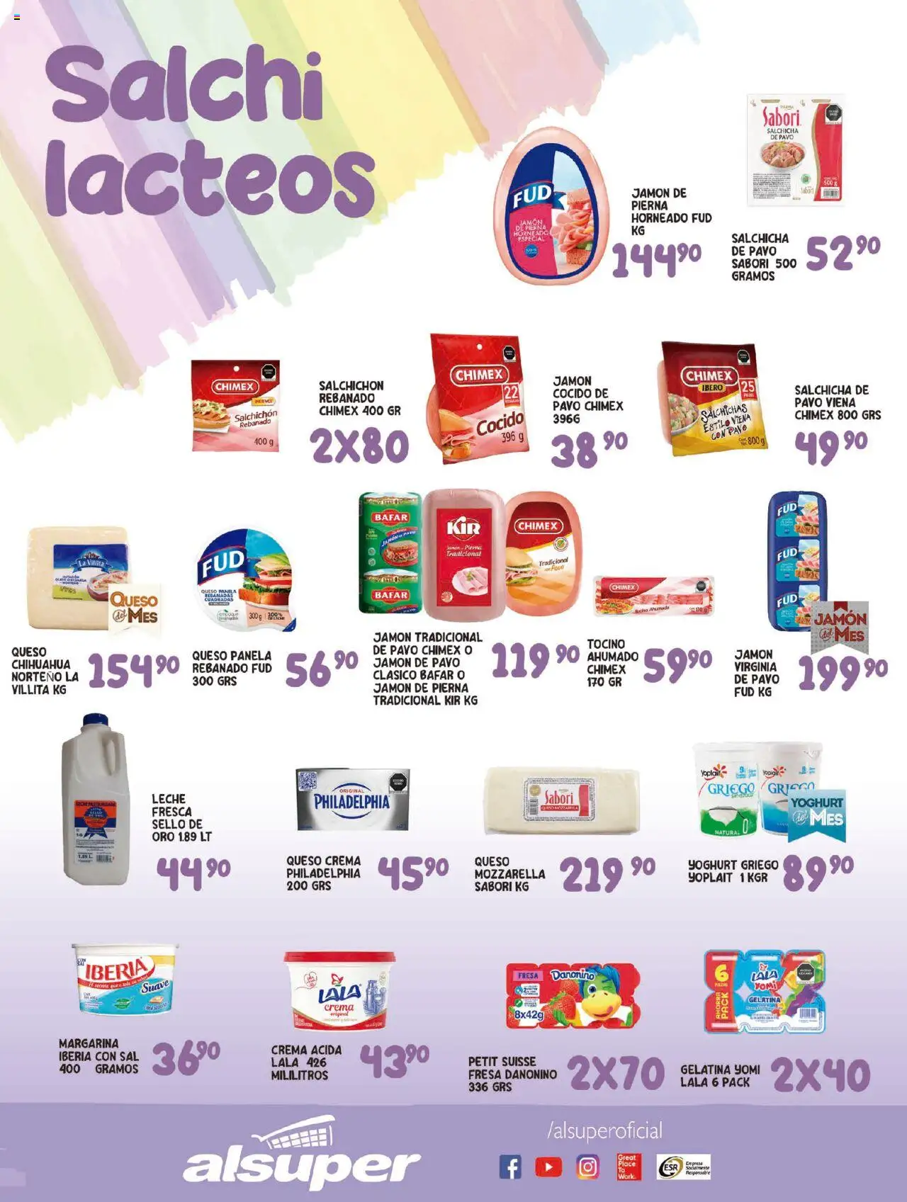 Nuevas ofertas de Alsuper válidas en toda la República Mexicana desde el 09.09.2025. ¡Encuentra las mejores ofertas en Alsuper - Folleto! | Página: 3 | Productos: Jamón cocido, Gelatina, Salchicha, Crema