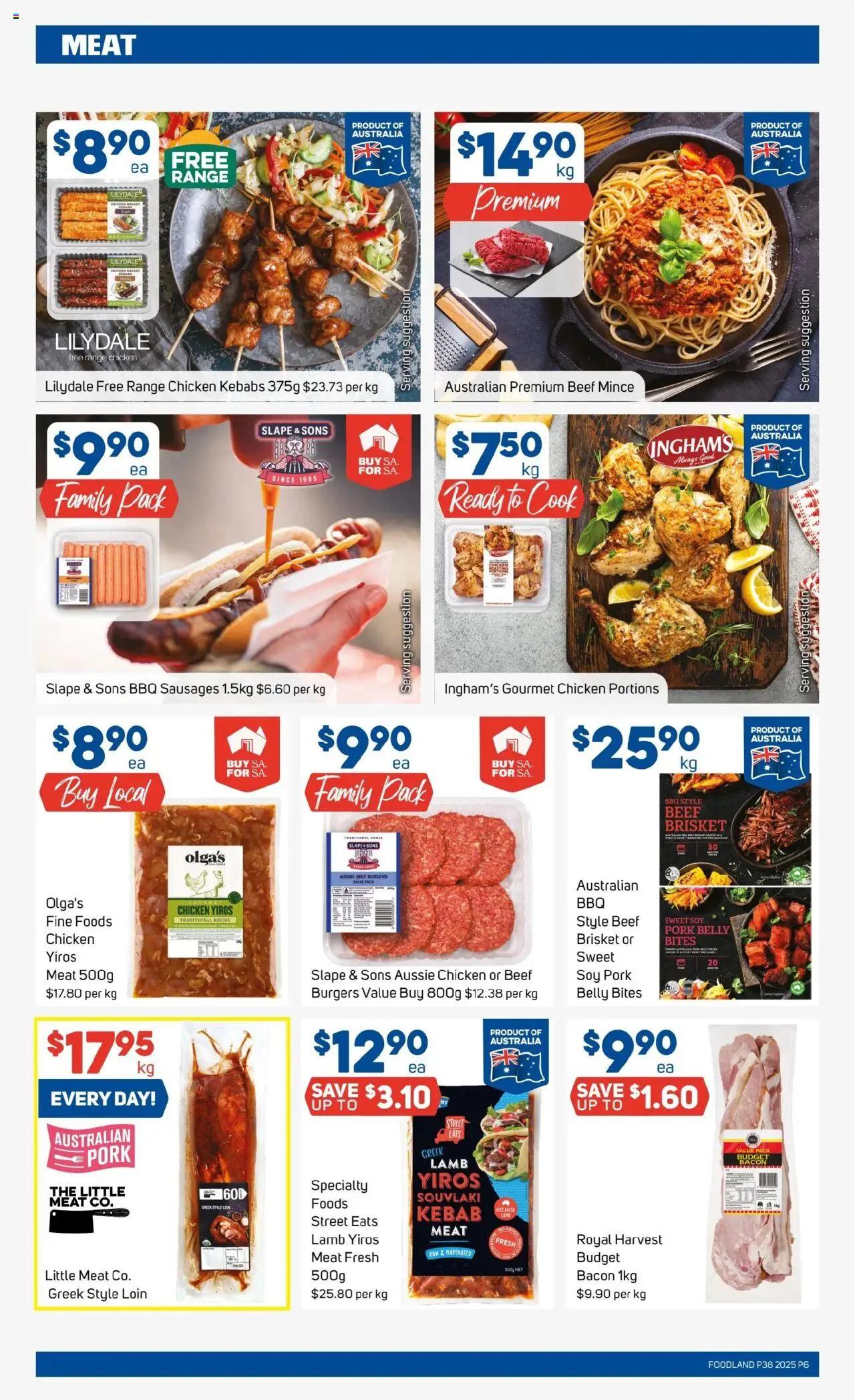 Foodland catalogue - valid from 17.09.2025 | Page: 6 | Products: Bacon, Chicken, Pork, Beef