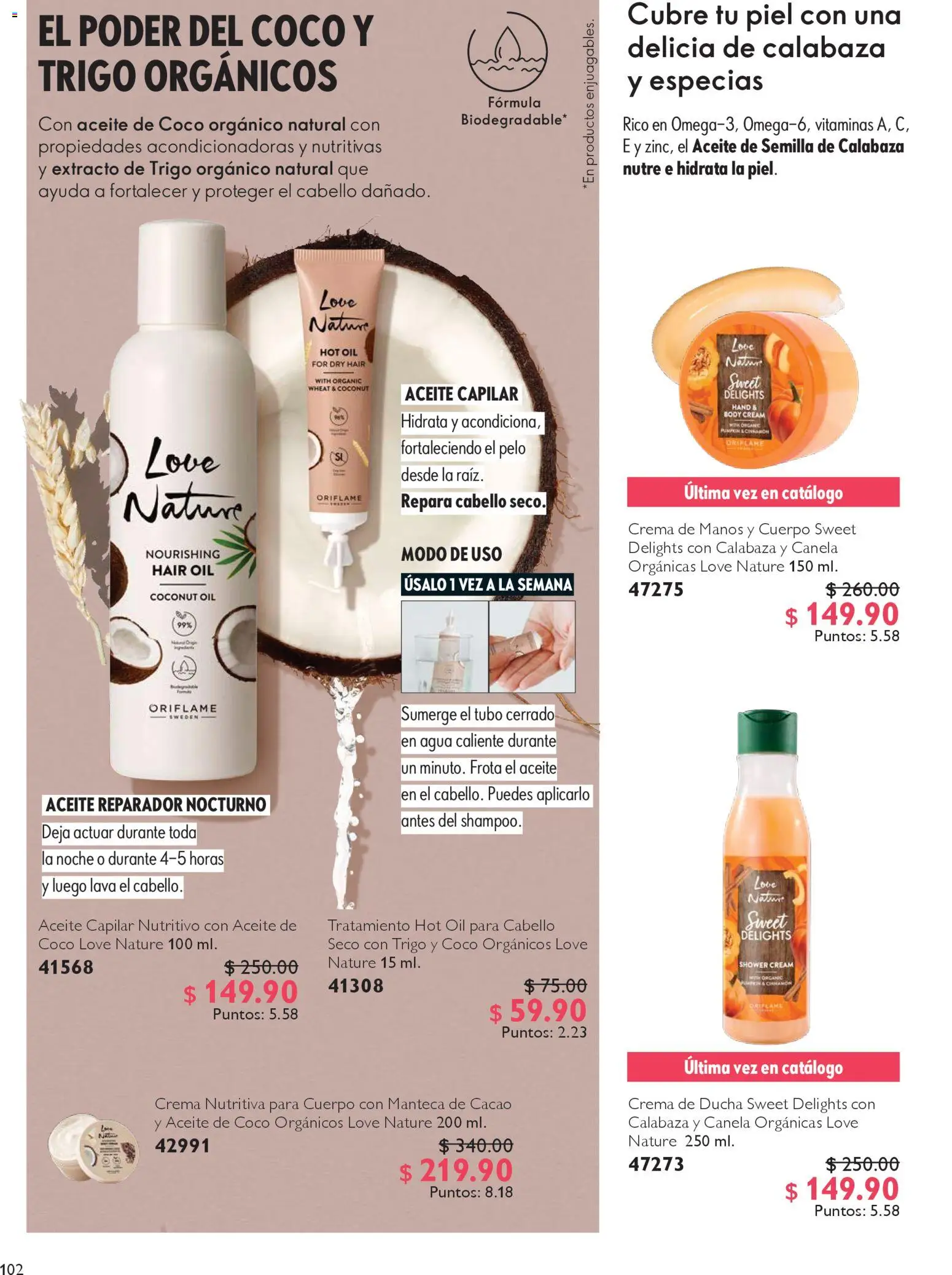 Nuevas ofertas de Oriflame válidas en toda la República Mexicana desde el 27.12.2025. ¡Encuentra las mejores ofertas en Oriflame campaña 1 2026! | Página: 102 | Productos: Aceite, Cacao, Vitaminas, Crema de manos