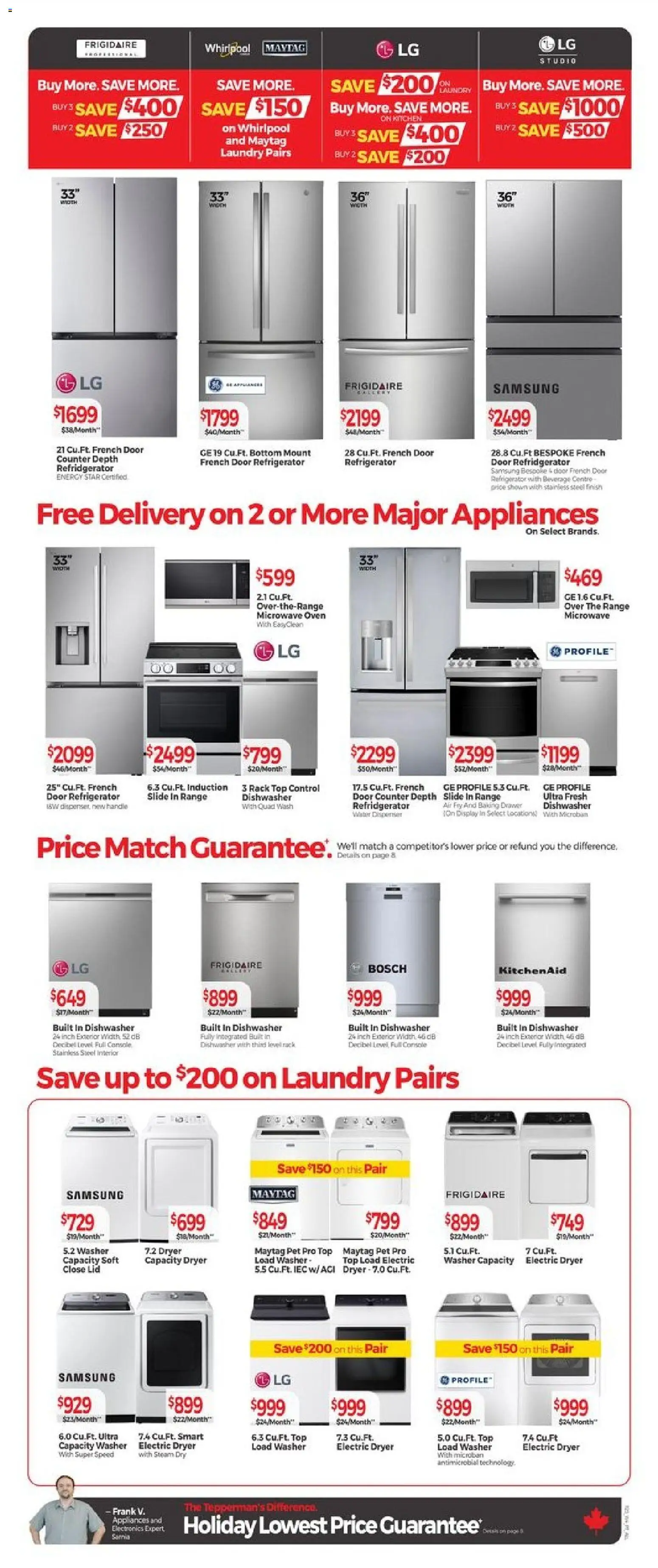 Tepperman's flyer valid from 20.11.2025 | Page: 10 | Products: Dryer, Oven, Microwave oven, Dishwasher