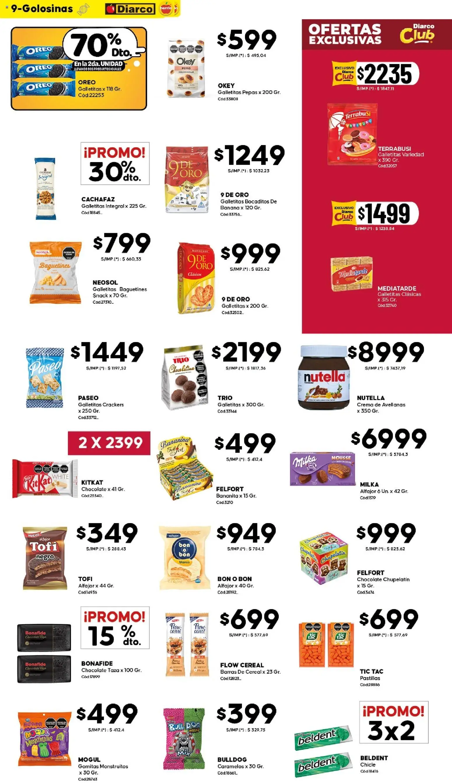Diarco ofertas - BARRIO │ válido desde el 12.01.2026 | Página: 9 | Productos: Gomitas, Chicle, Alfajor, Crema