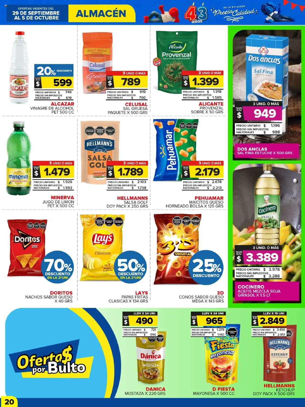 Carrefour Maxi catálogo │ válido desde el 30.09.2025 | Página: 20 | Productos: Mayonesa, Estuche, Jugo, Papas fritas