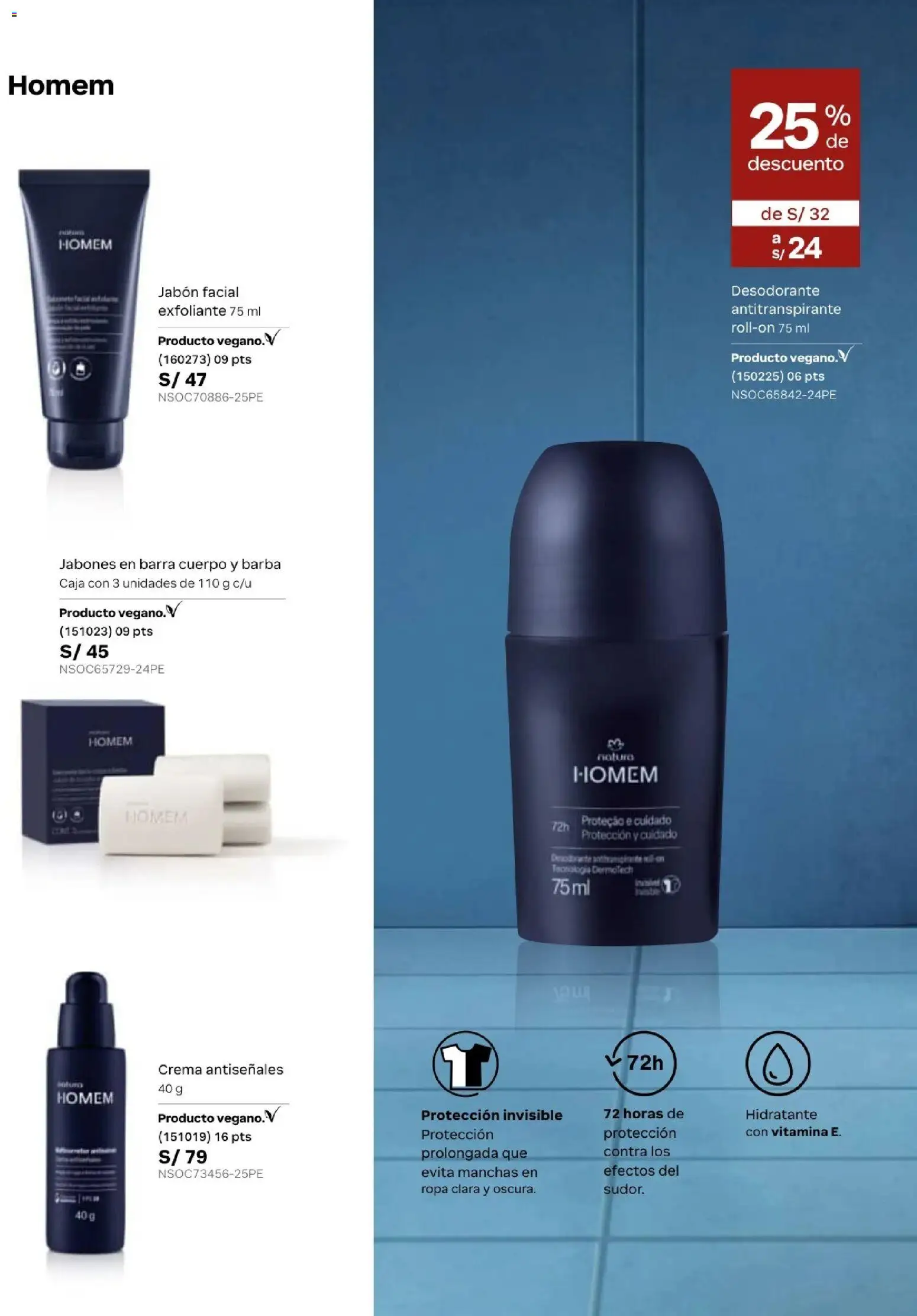 Catálogo Natura válido desde 31.03.2026 | Página: 57 | Productos: Exfoliante, Desodorante, Ropa, Crema