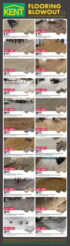 Preview of Kent - Flooring Blowout flyer from shop Kent valid from 17.07.2025