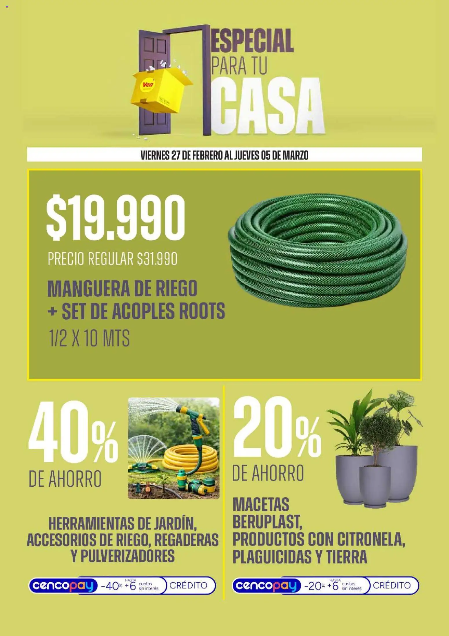 Vea - Ofertas especial para tu casa │ válido desde el 27.02.2026 | Página: 6 | Productos: Manguera