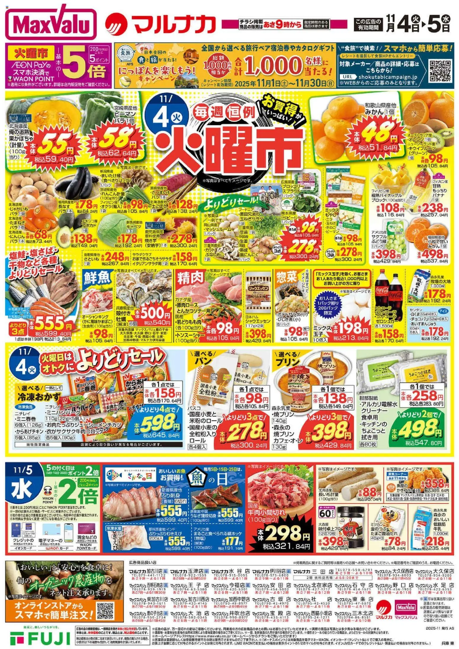 {H1} | ページ: 1 | 製品: みかん, アボカド, キャベツ