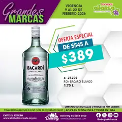 Vista previa de Bodegas Alianza catálogo Grandes Marcas, nuevo folleto de la tienda, válido en México a partir del 09.02.2026