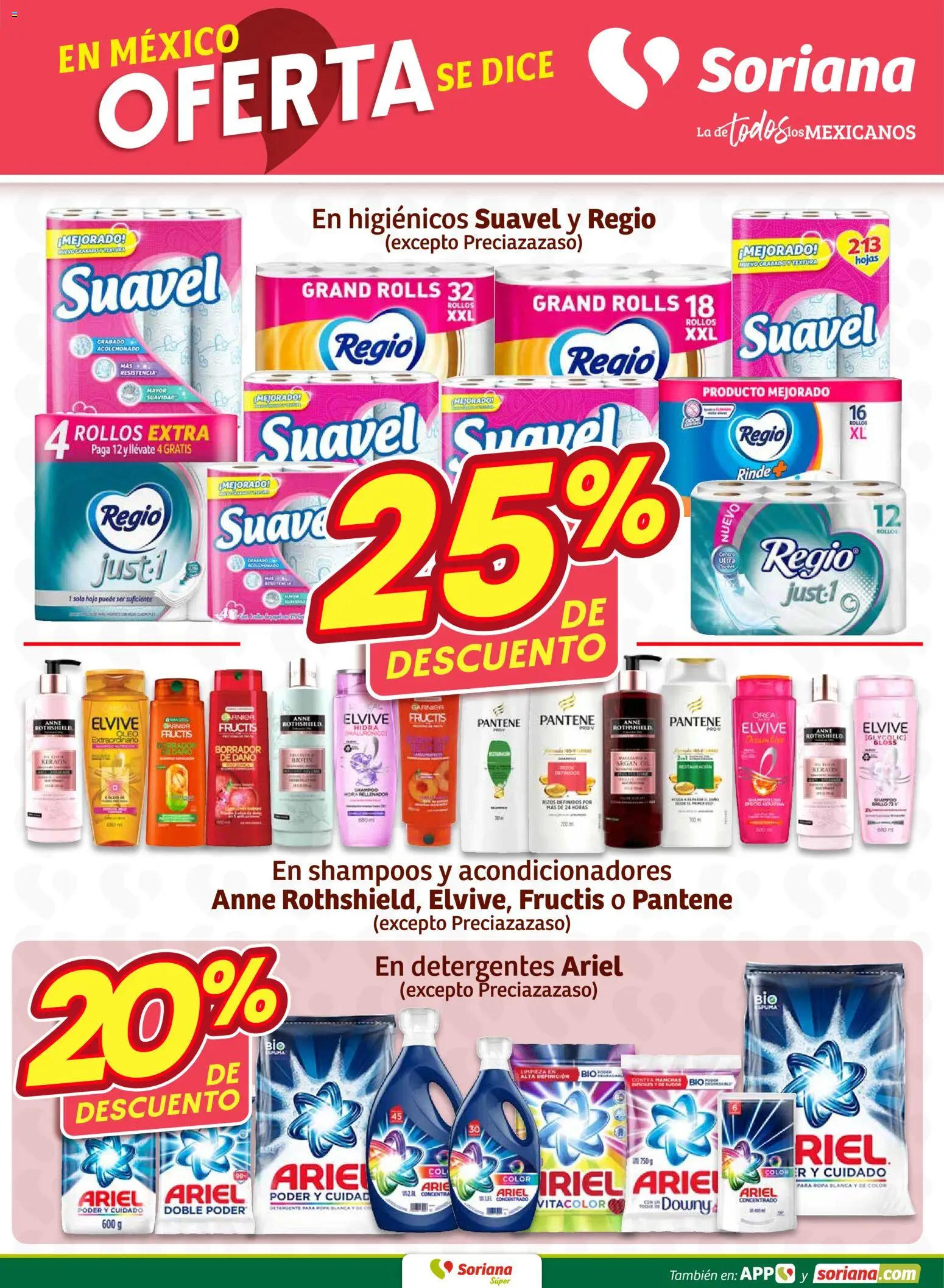 Nuevas ofertas de Soriana válidas en toda la República Mexicana desde el 05.02.2026. ¡Encuentra las mejores ofertas en Soriana - Fin de Semana Súper: Ver, Tab, Chis, Camp, Yuc y Q. Roo! | Página: 8