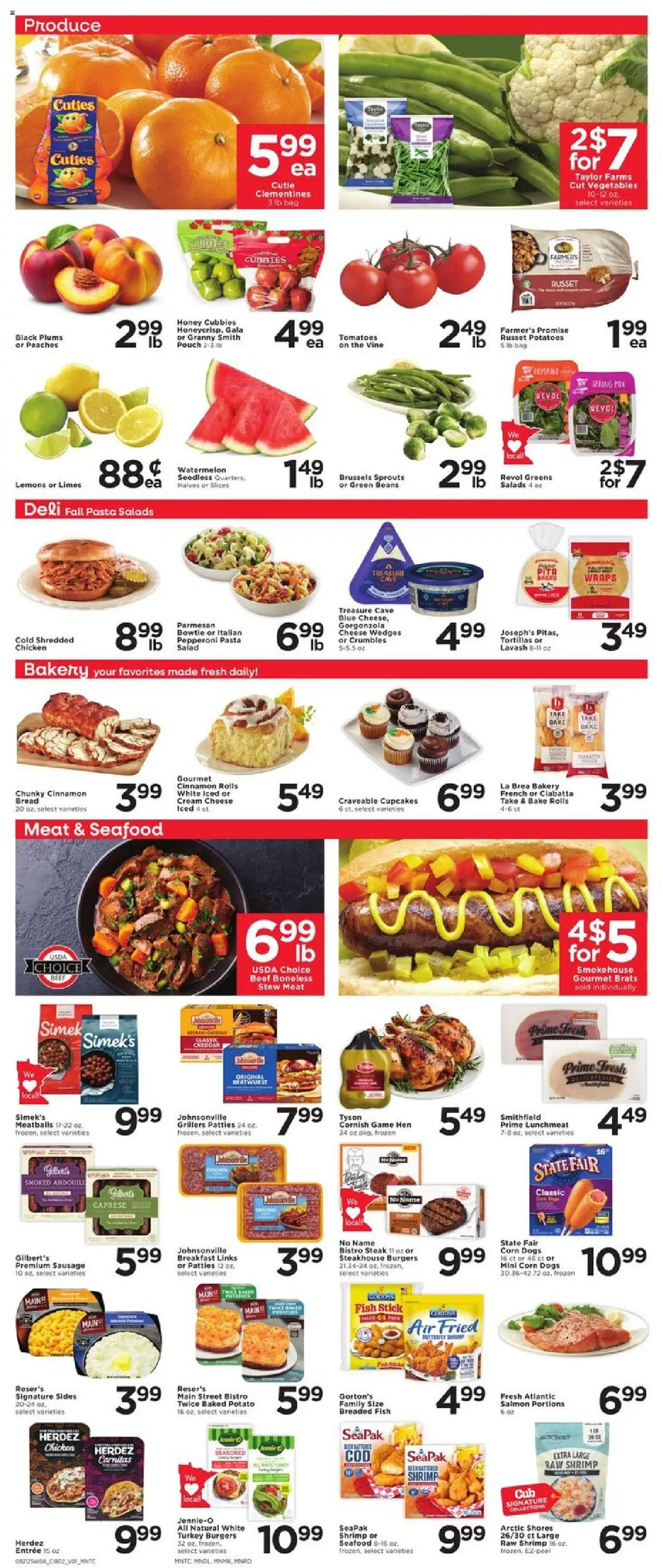 Cub Foods Weekly Ad - valid from 21.09.2025 | Page: 2 | Products: Bakery, Bread, Seafood, Bag